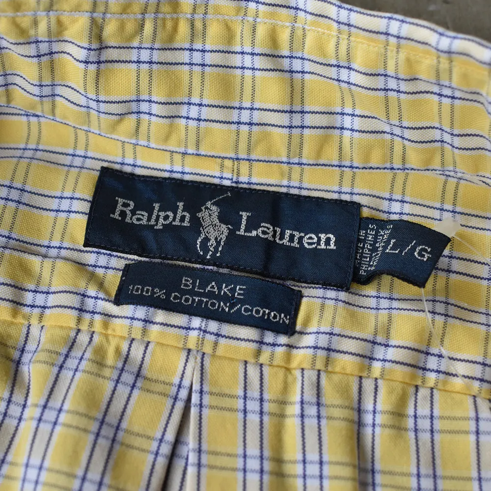 90's　Ralph Lauren/ラルフ ローレン “BLAKE” チェック 半袖 ボタンダウンシャツ　230602