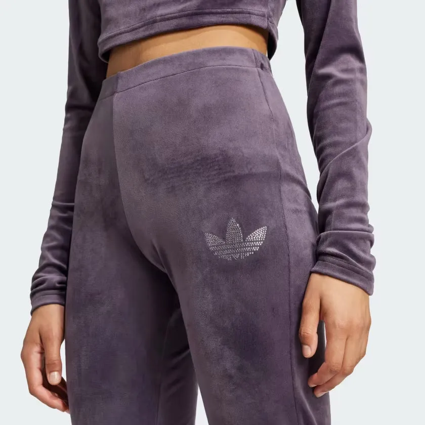 adidas Women's Velvet Pants With Rhinestone Trefoil