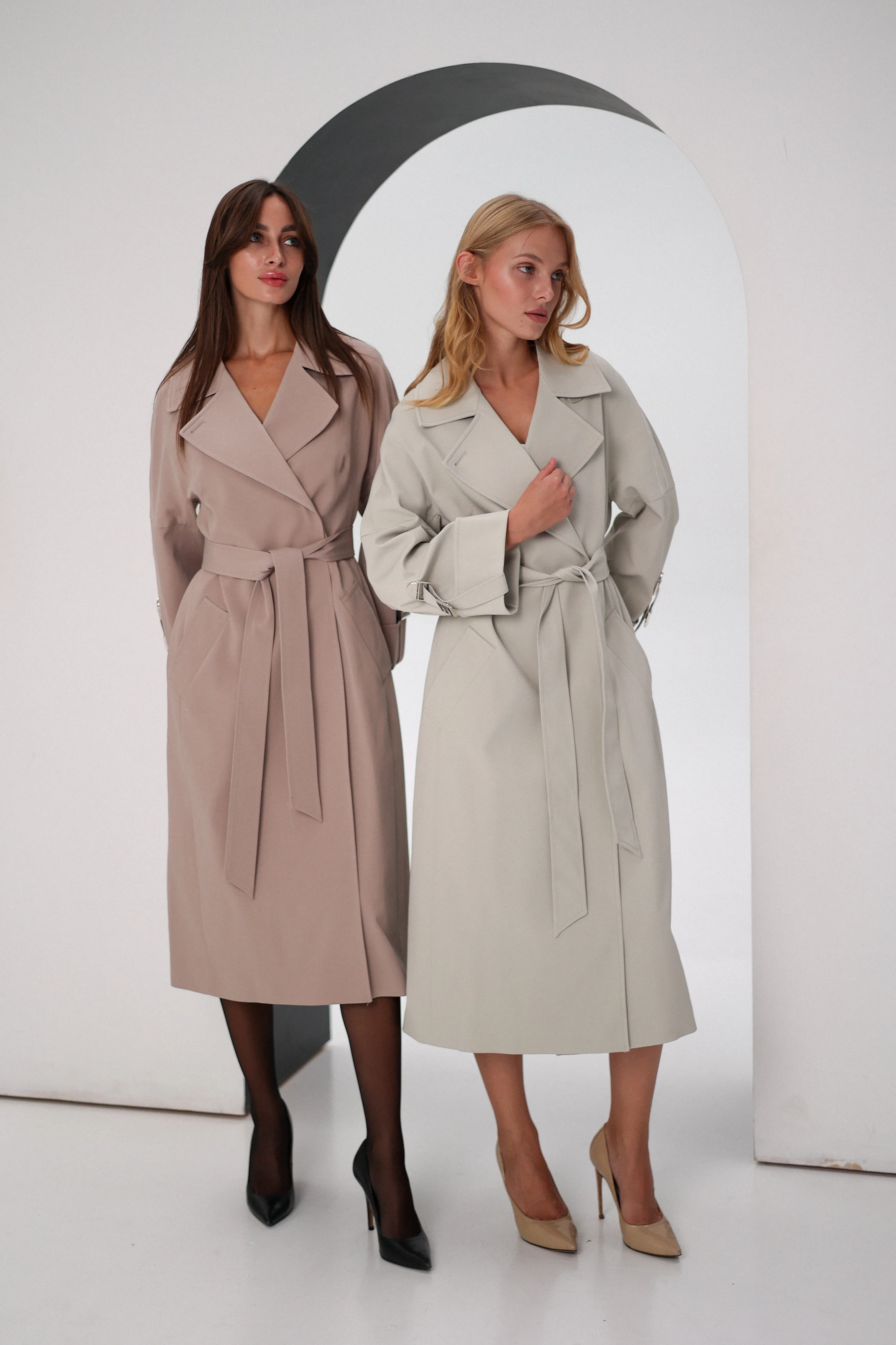 Aire Trench Coat in Blush