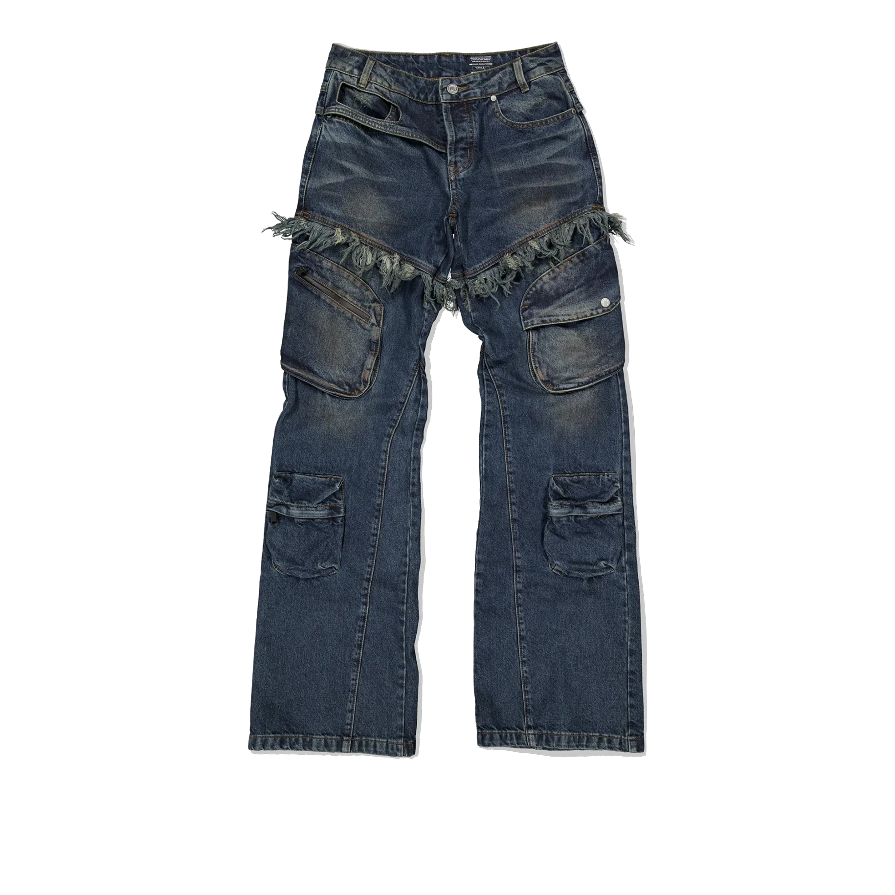 (Ariella) Work Denim Pants —  Indigo Blue