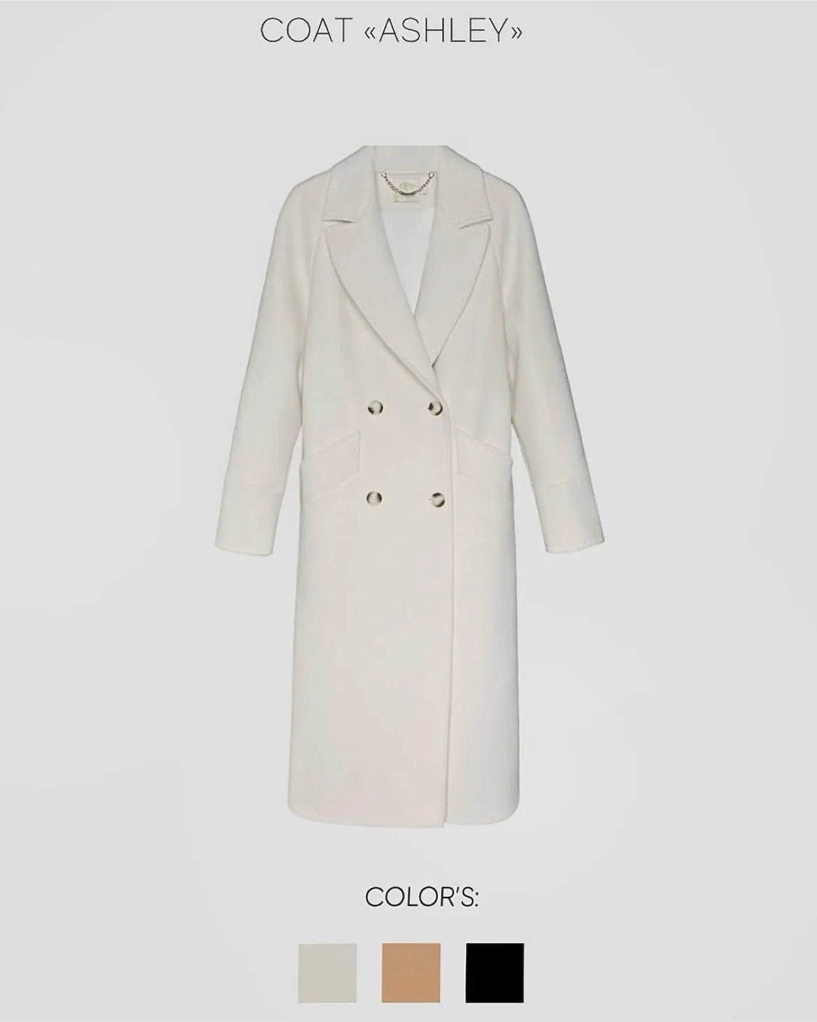 Ashley Classic Wool Blend Overcoat