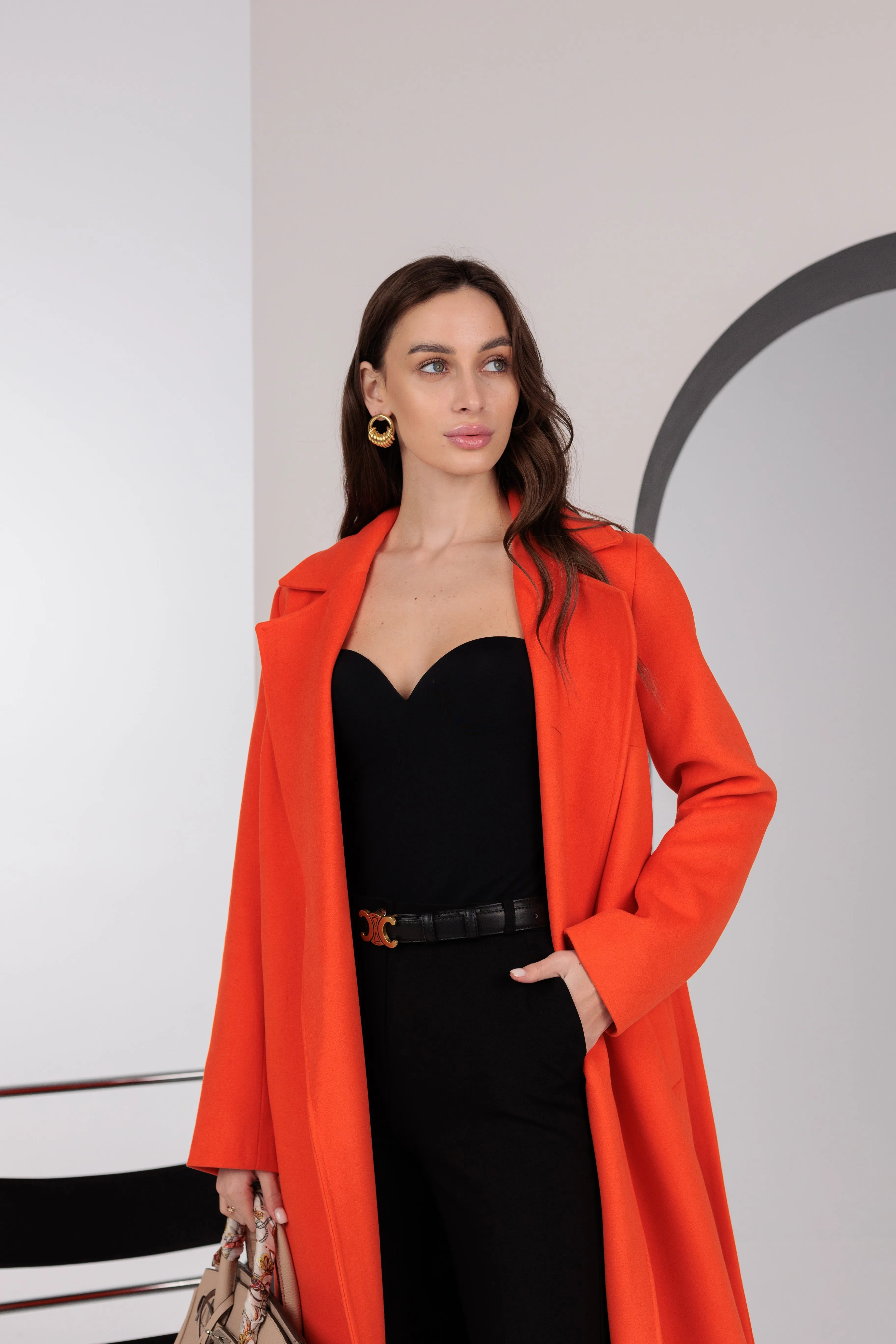 Astoria Classic Wraparound Wool Blend Overcoat