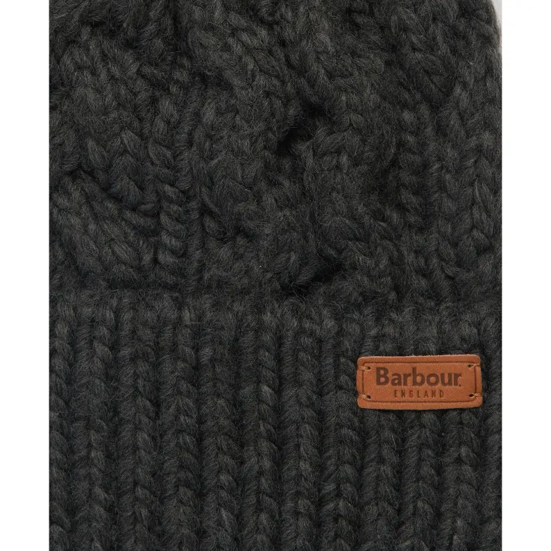 BARBOUR PENSHAW CABLE-KNIT BEANIE LHA0386 - Charcoal
