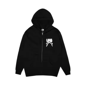 Black Zip-Up Hoodie With Logo