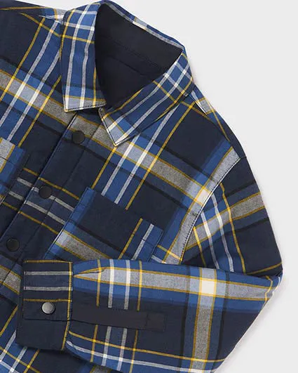 Blue Plaid Big Boys Shacket