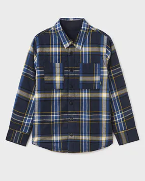 Blue Plaid Big Boys Shacket