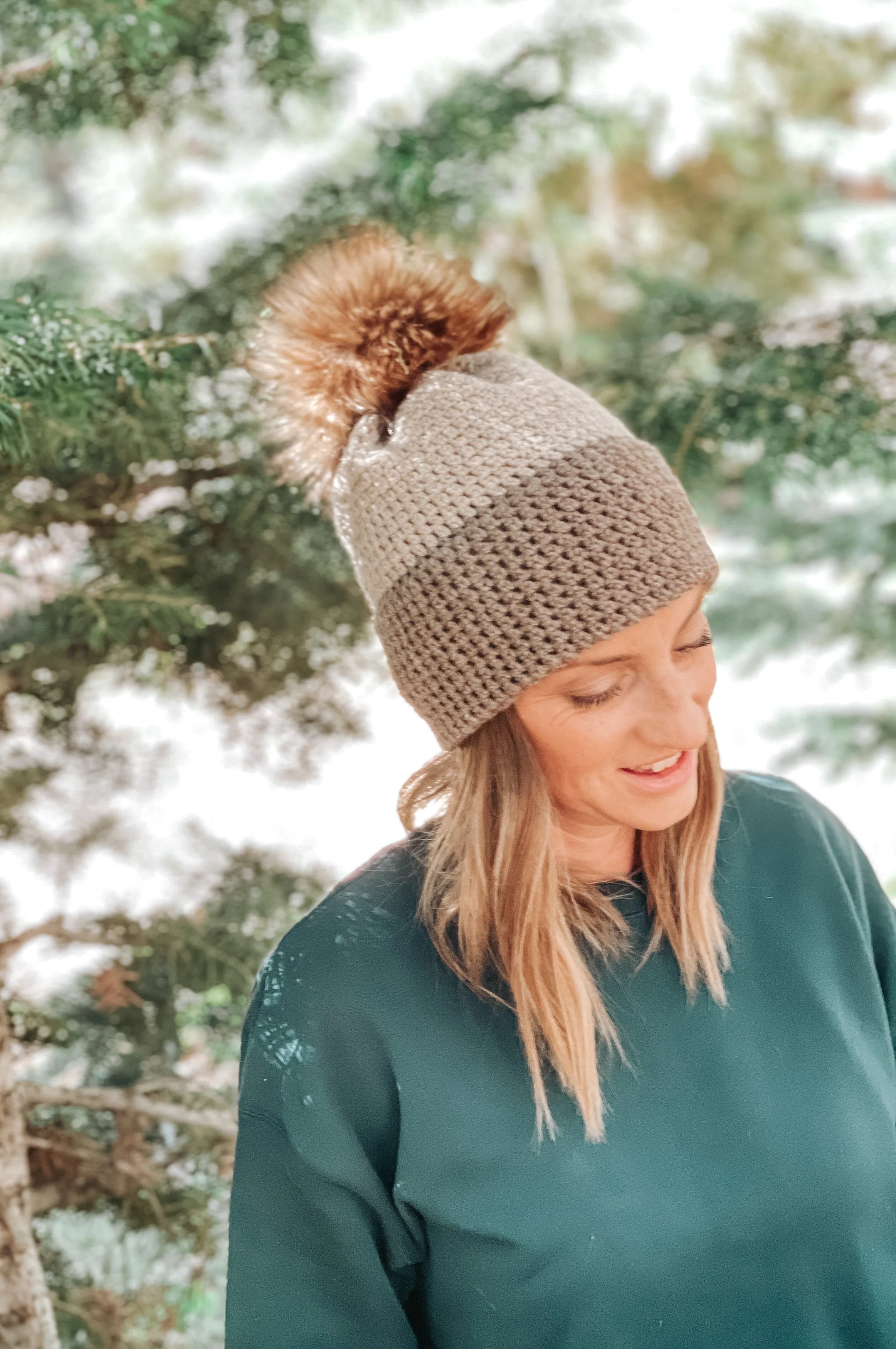 Boxwood Double Brim Crochet Beanie