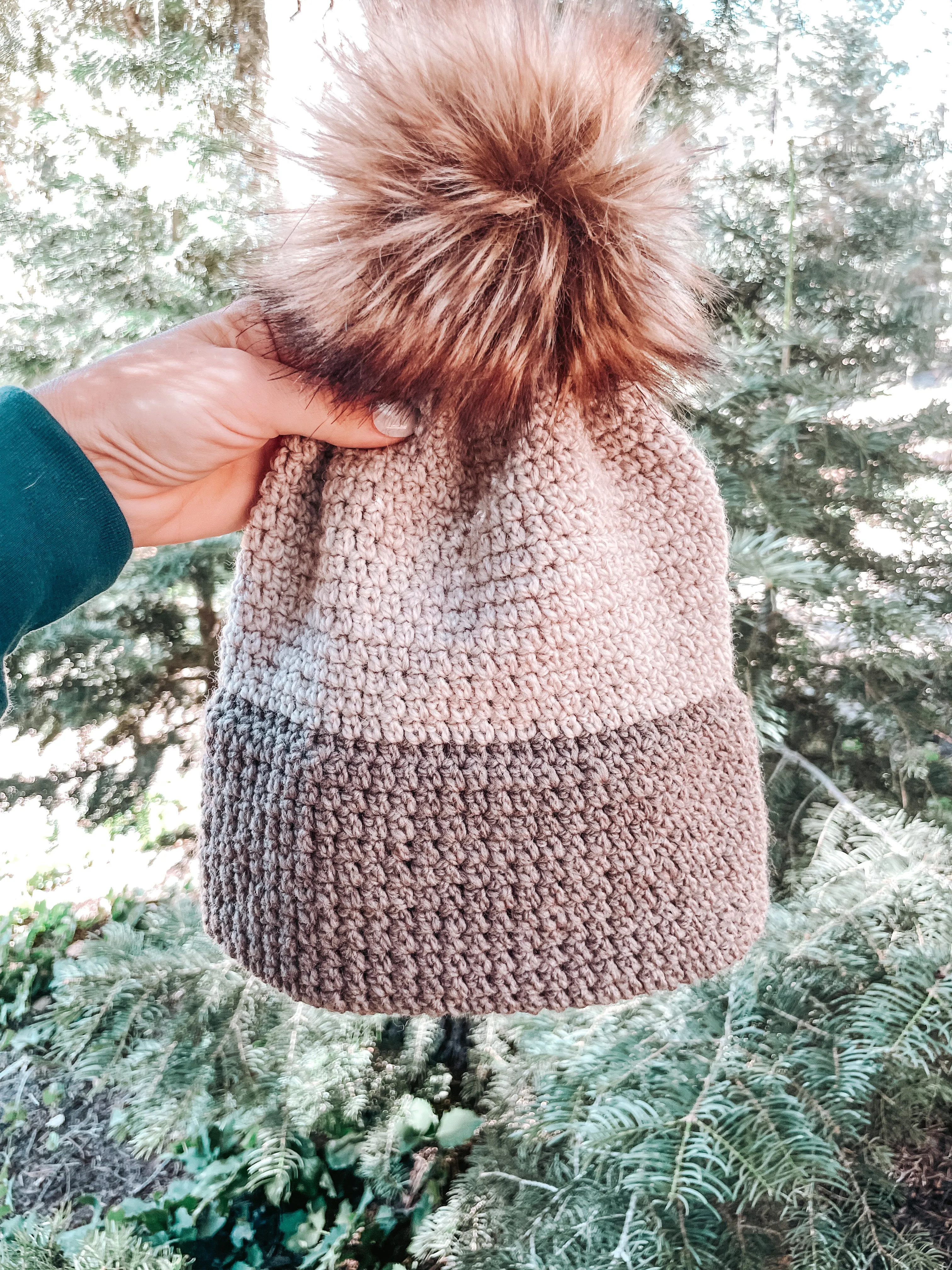 Boxwood Double Brim Crochet Beanie