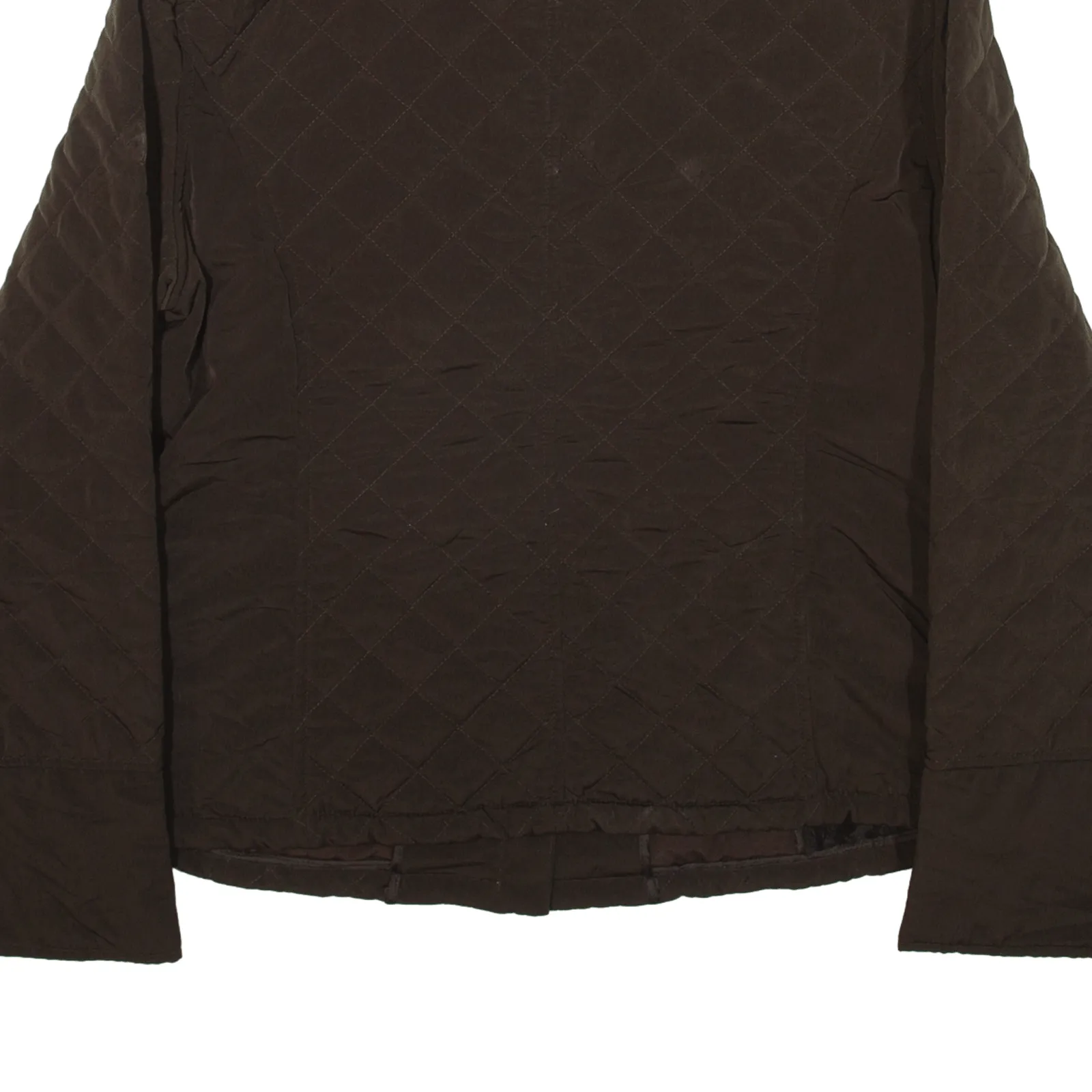 CALVIN KLEIN Faux Fur Lined Quilted Coat Brown Womens XL