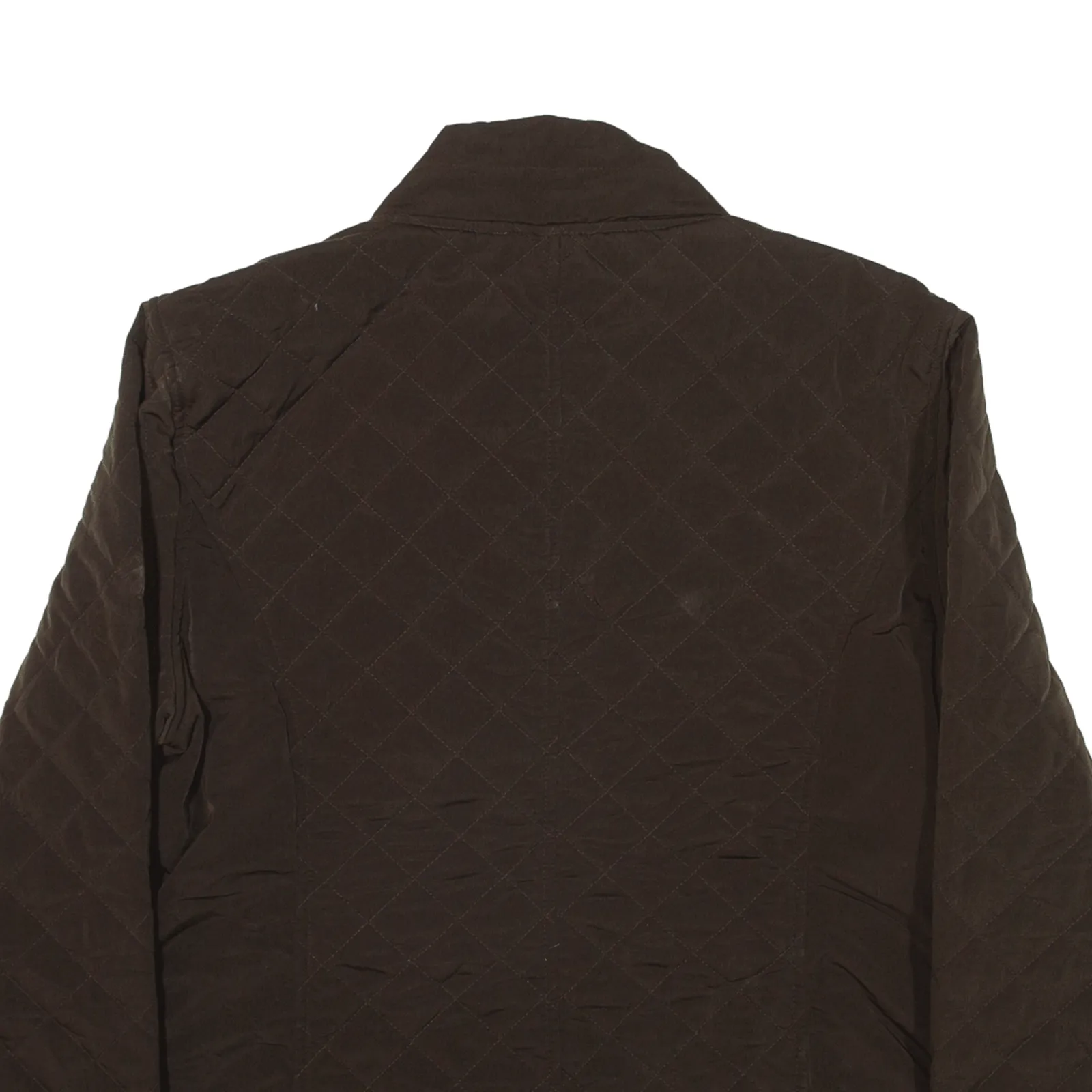 CALVIN KLEIN Faux Fur Lined Quilted Coat Brown Womens XL