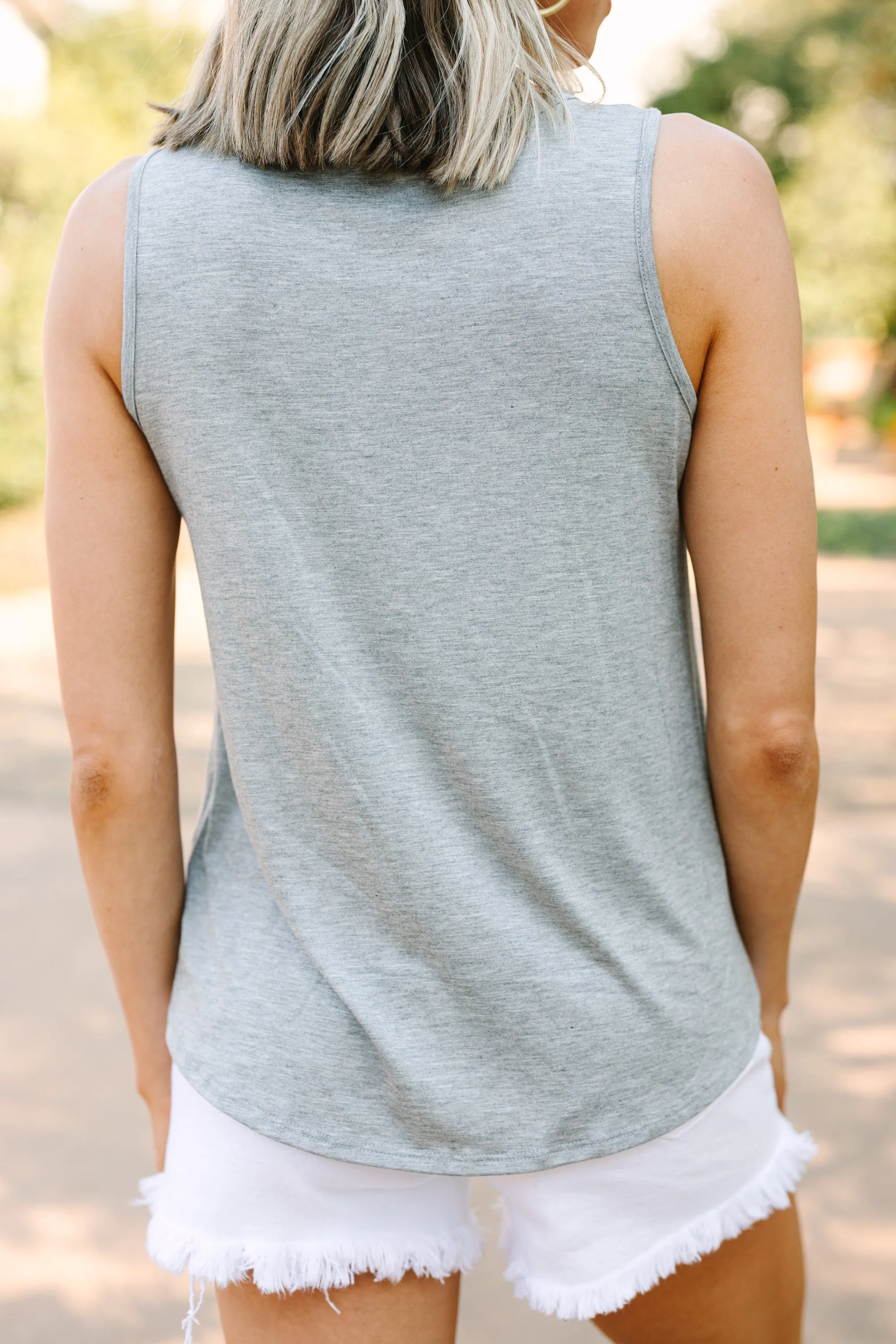 Can't Let You Go Heather Gray Tank
