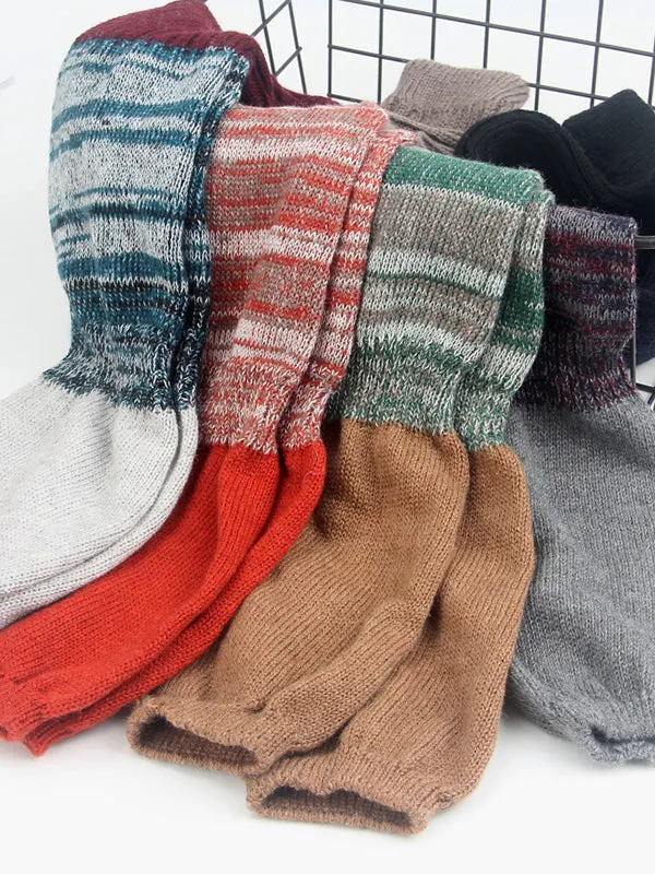 Casual Contrast Color Leg Warmers Leg Warmers Accessories