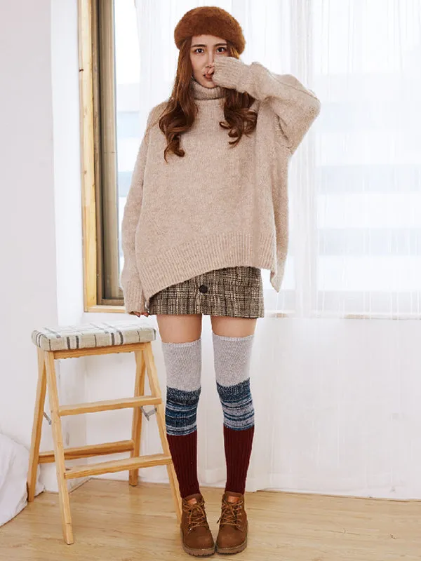 Casual Contrast Color Leg Warmers Leg Warmers Accessories