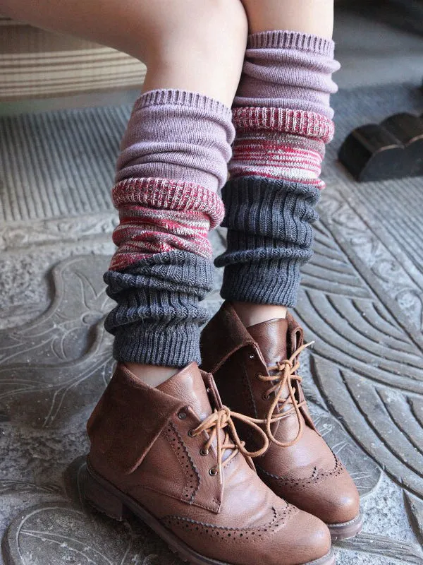 Casual Contrast Color Leg Warmers Leg Warmers Accessories