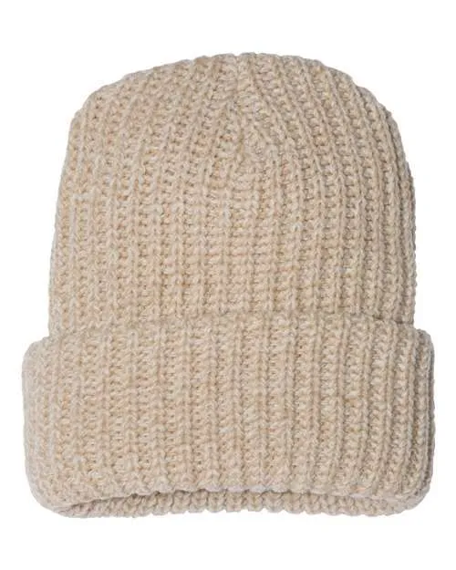 Chunky Knit Cuffed Beanie 12"