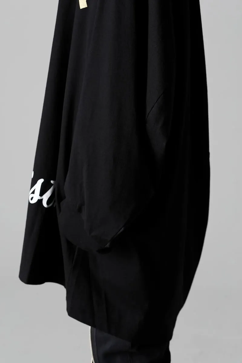 double zip balloon shaped balaclava neck shirt