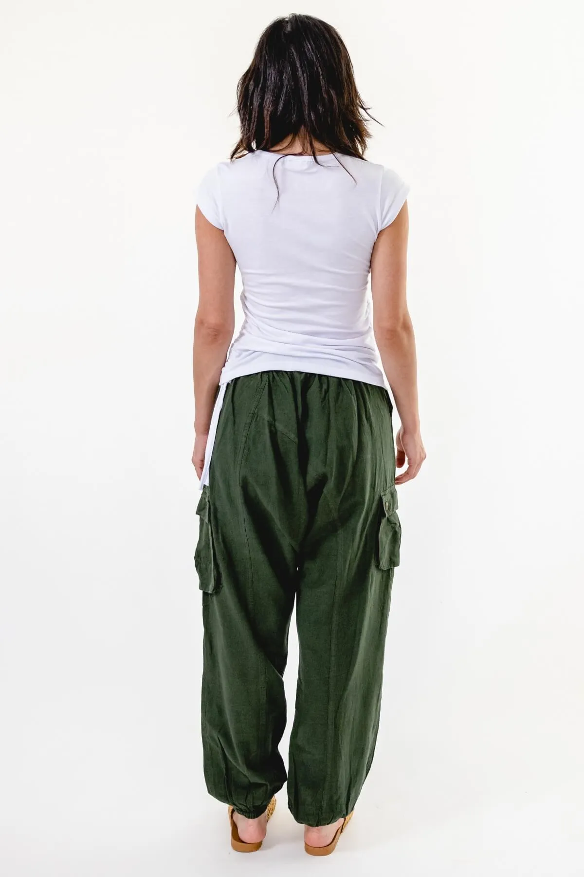 Drop Crotch Pants - Green