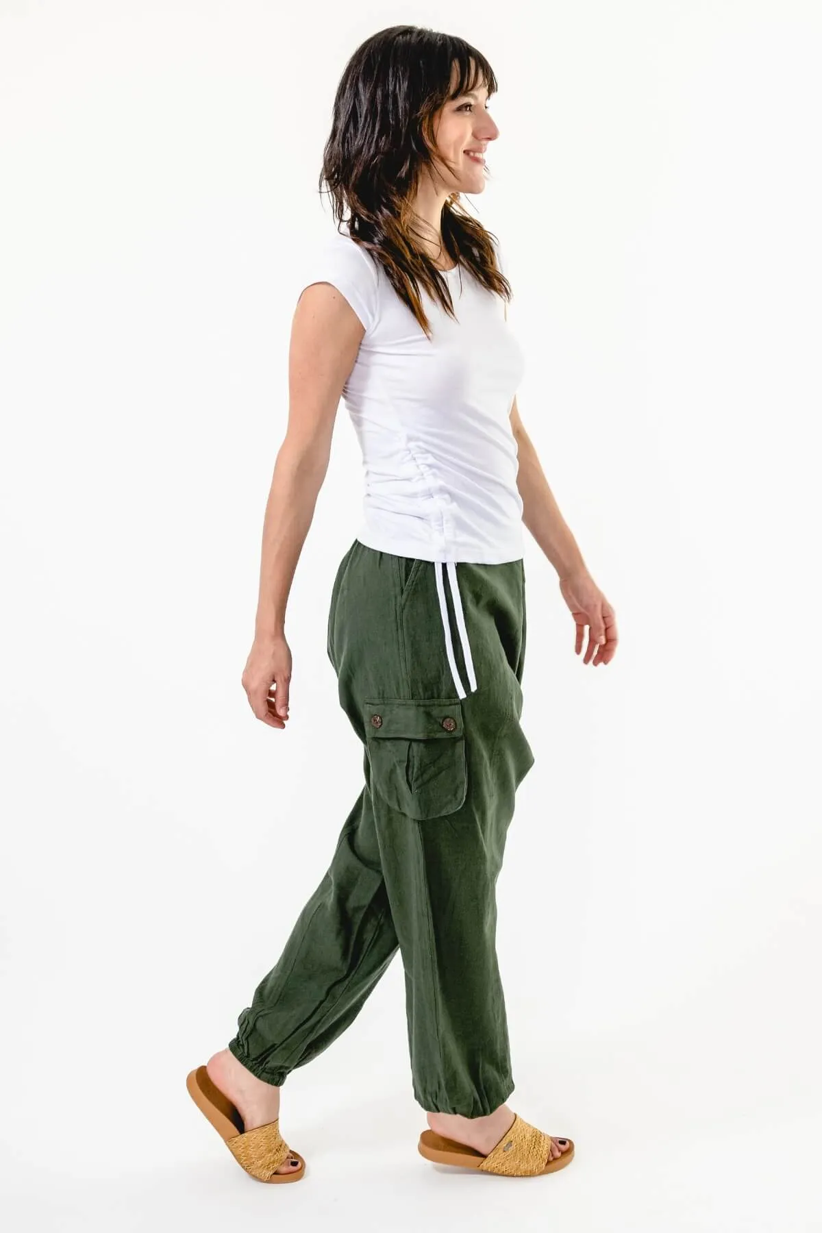Drop Crotch Pants - Green