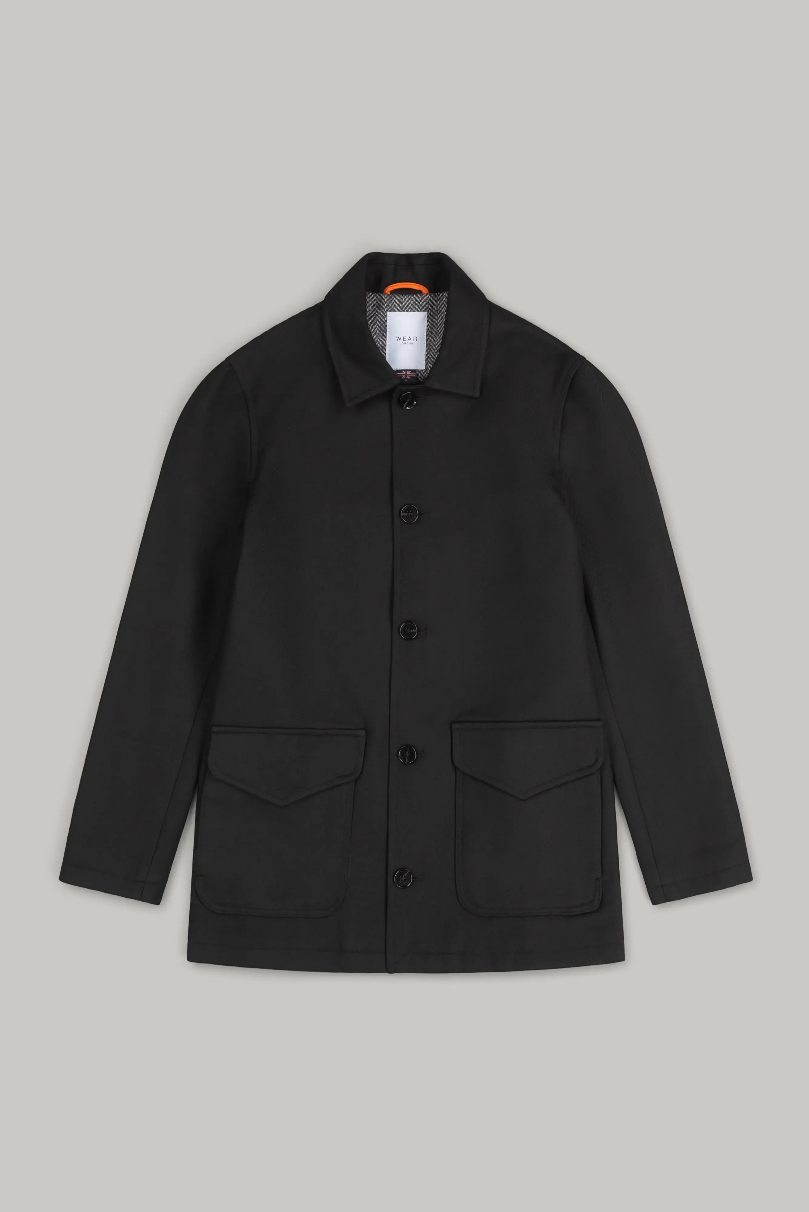Eddie Lined Coat - Black Twill