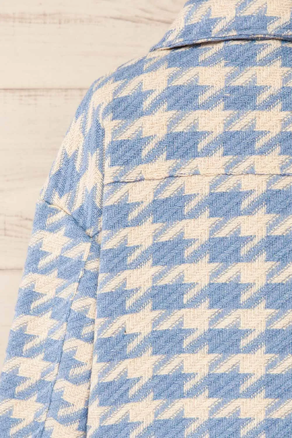 Erice | Blue Houndstooth Shacket