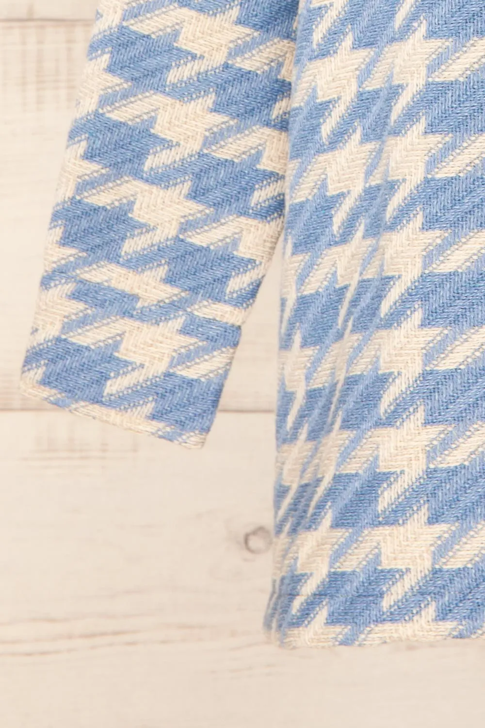 Erice | Blue Houndstooth Shacket