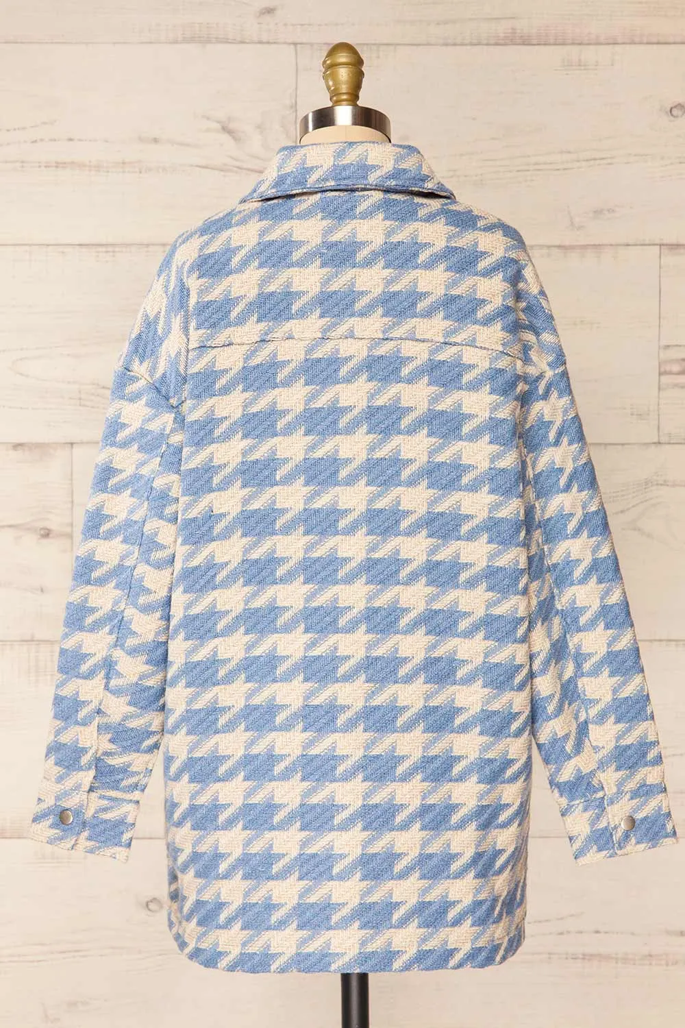 Erice | Blue Houndstooth Shacket