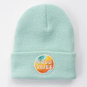 Good Vibes Seafoam Beanie