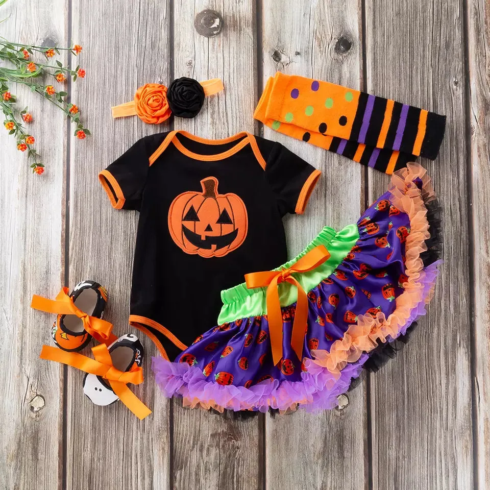 Halloween Pumpkin Tulle 5 pc Set