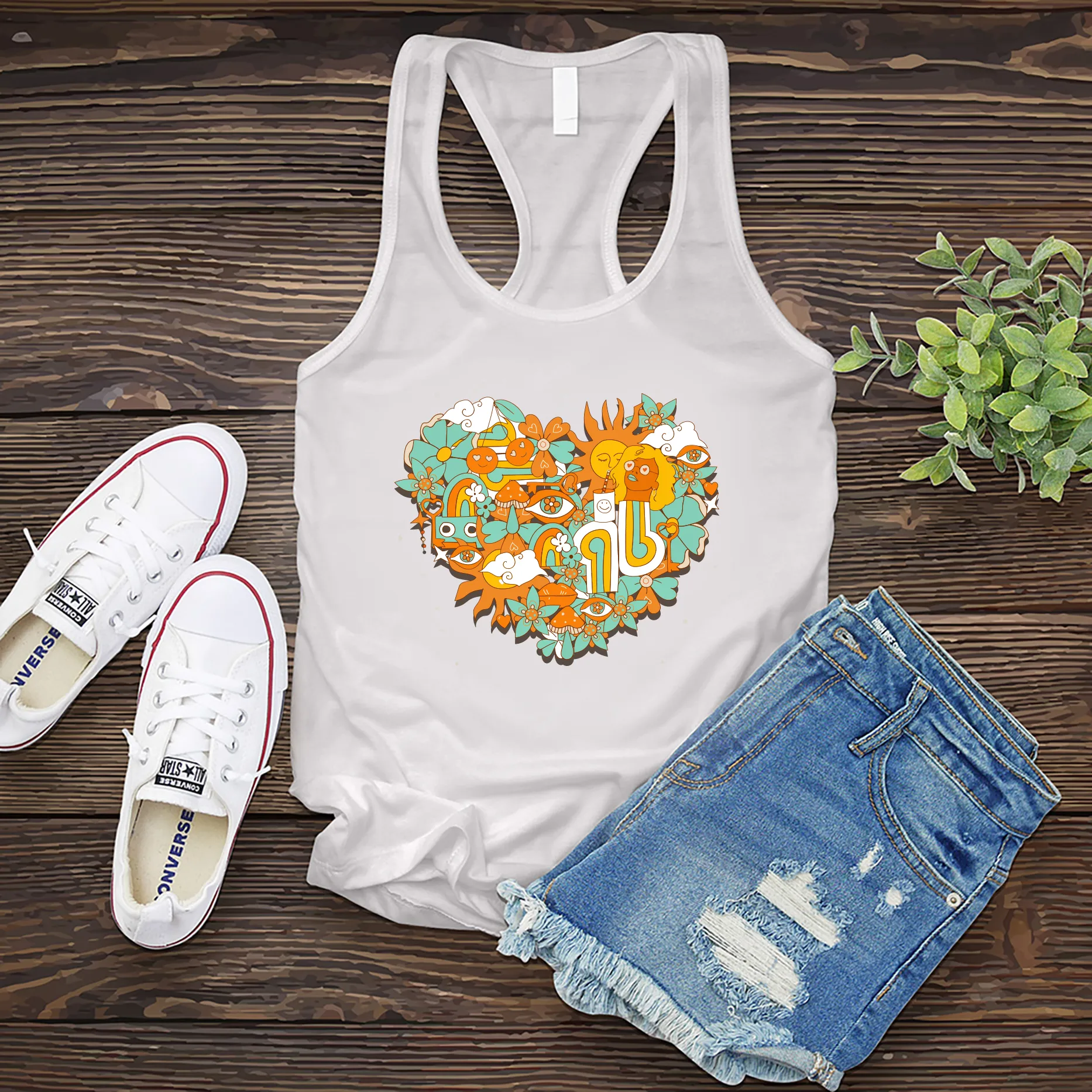 Hippy Heart Women's Tank Top