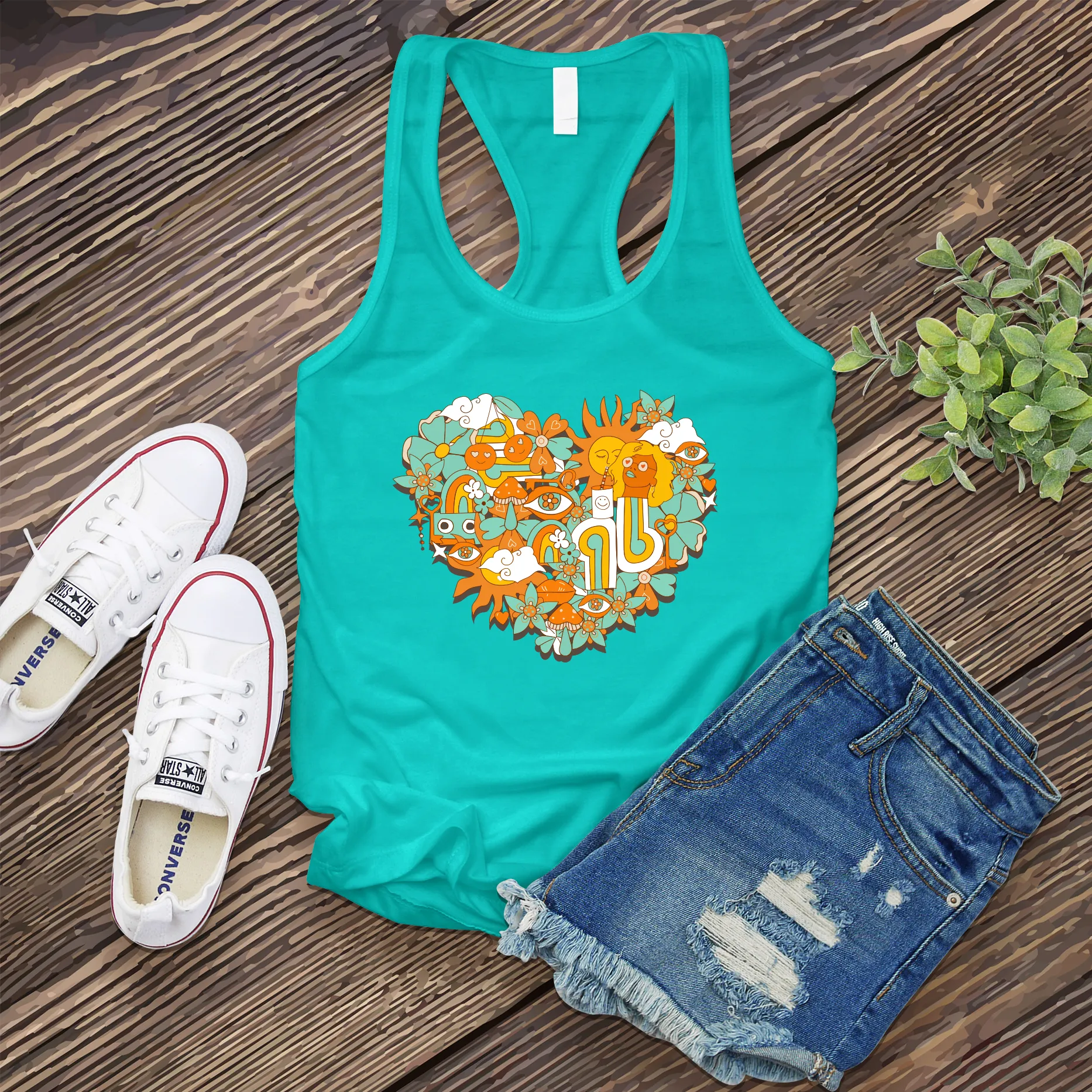 Hippy Heart Women's Tank Top