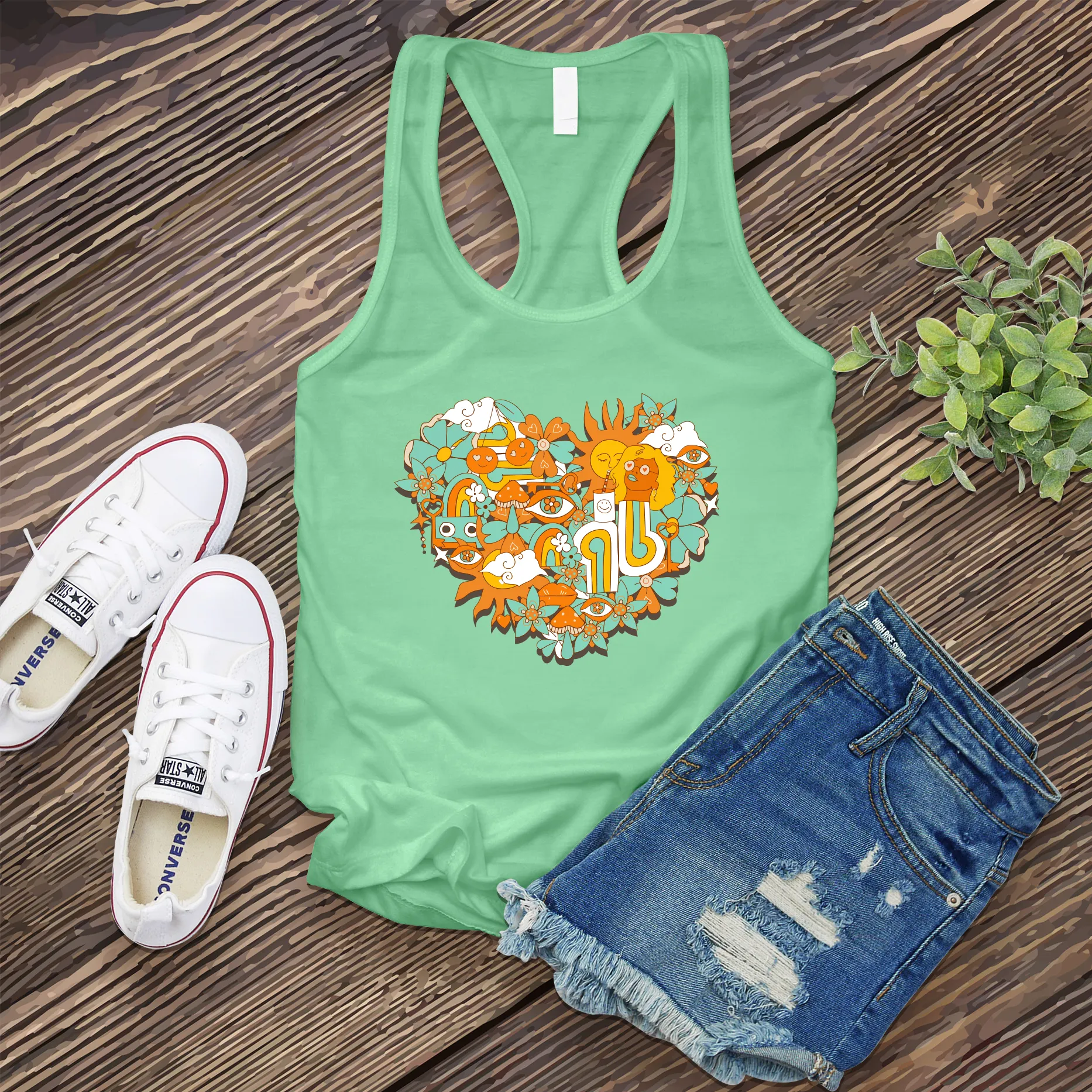 Hippy Heart Women's Tank Top