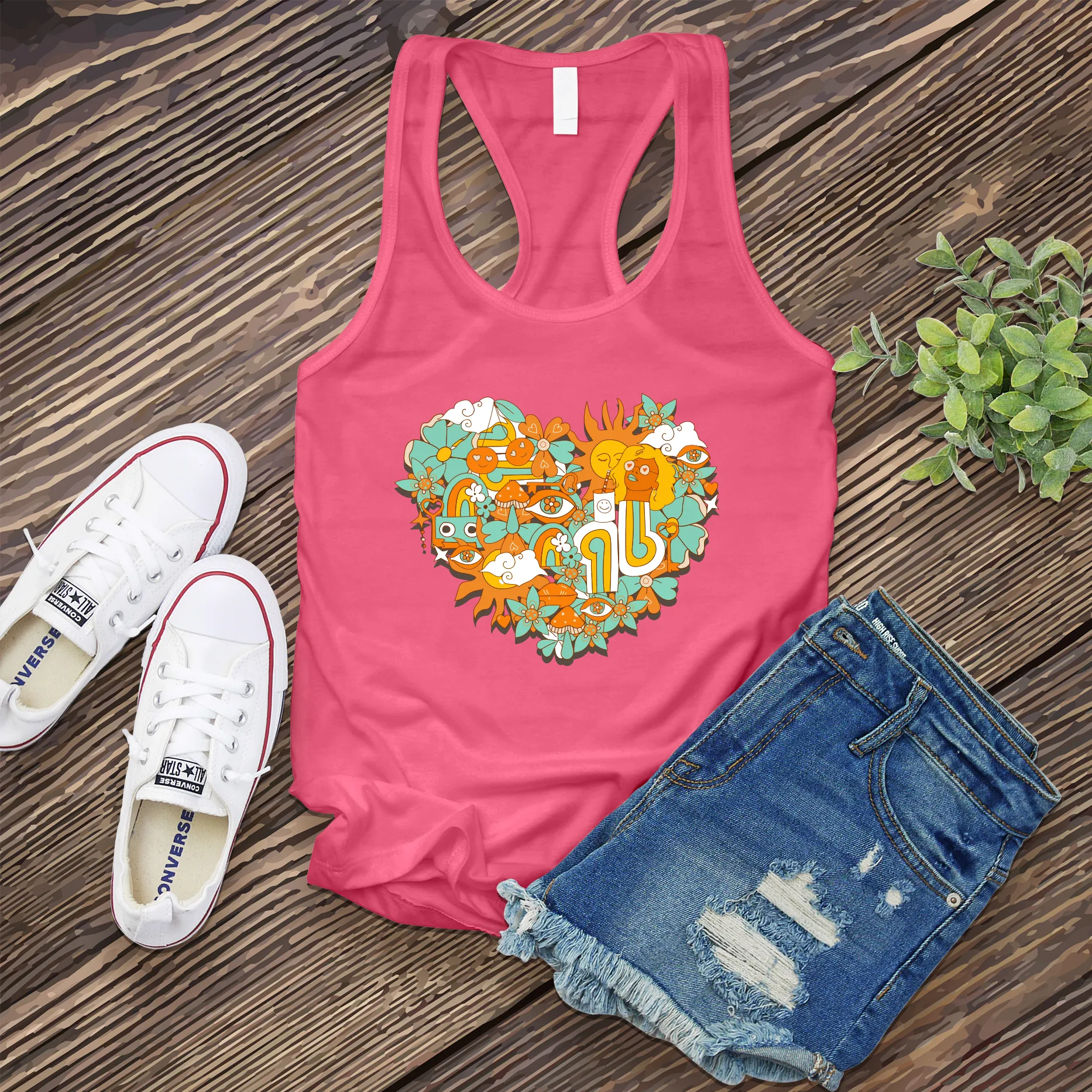 Hippy Heart Women's Tank Top