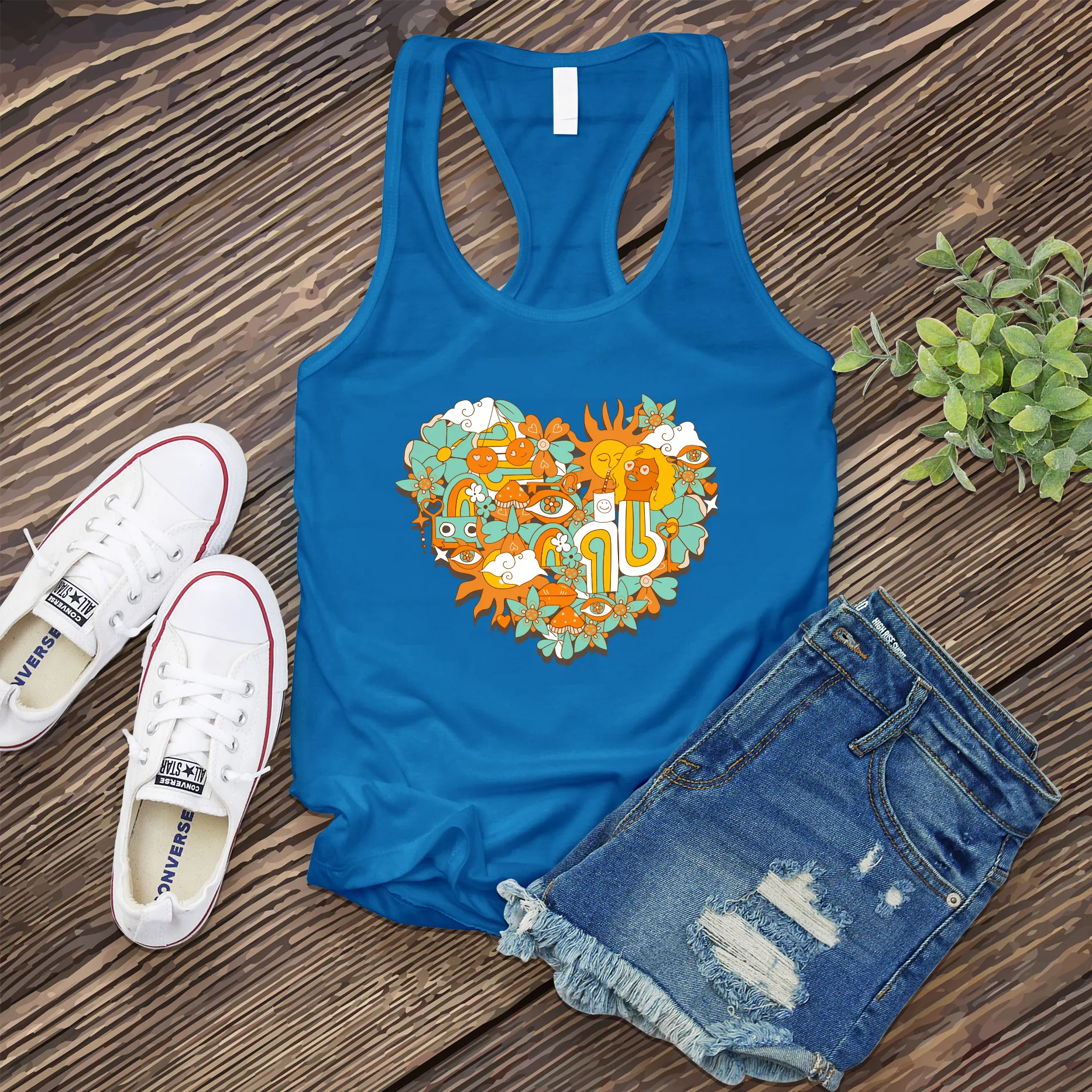 Hippy Heart Women's Tank Top