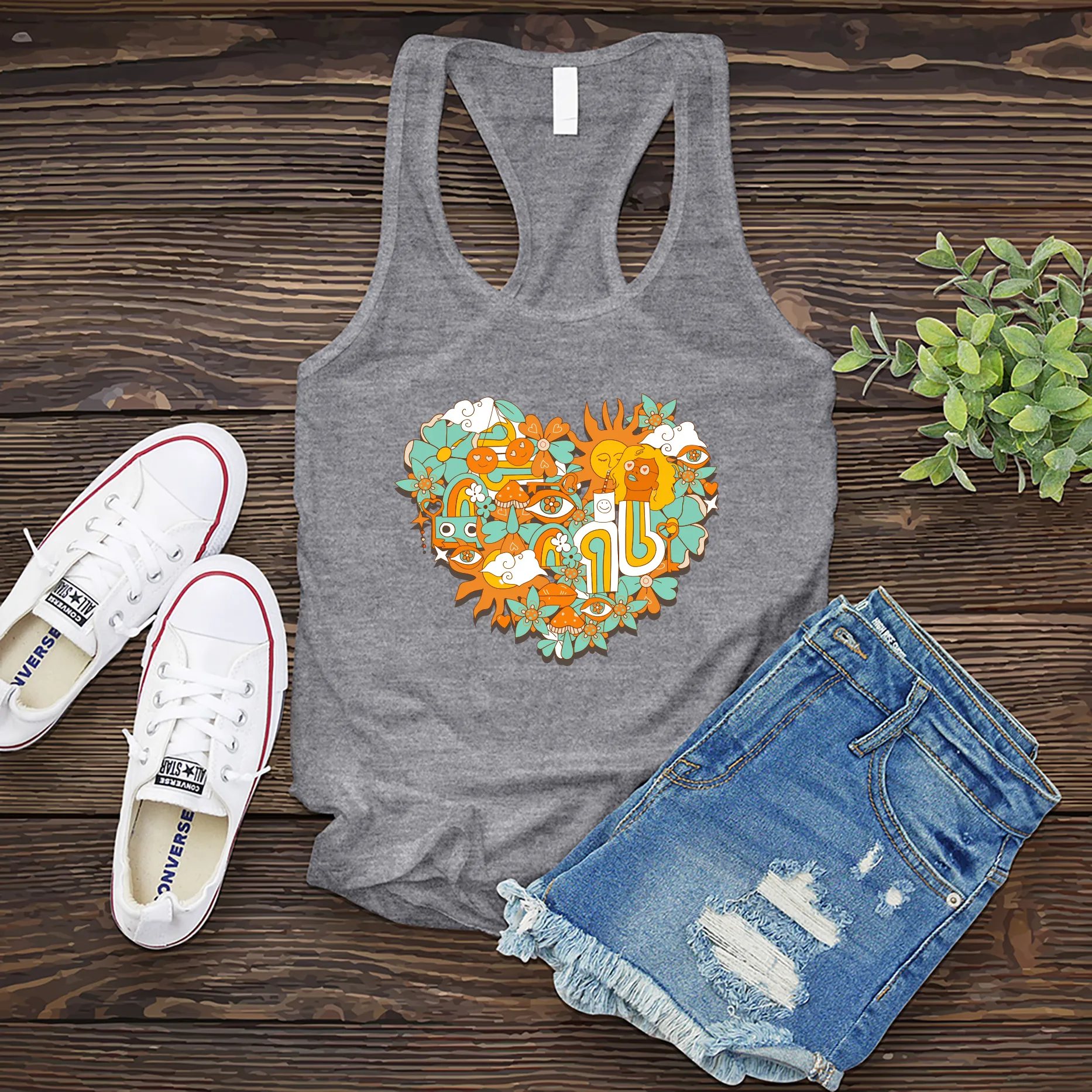Hippy Heart Women's Tank Top