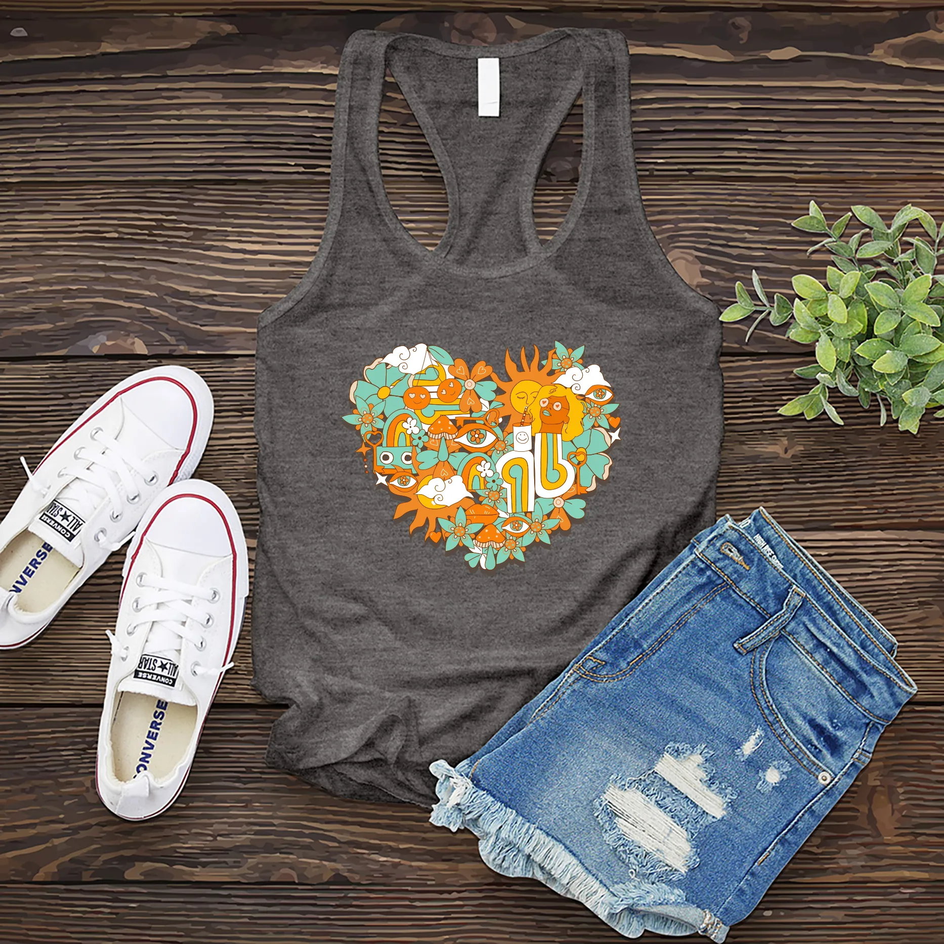 Hippy Heart Women's Tank Top