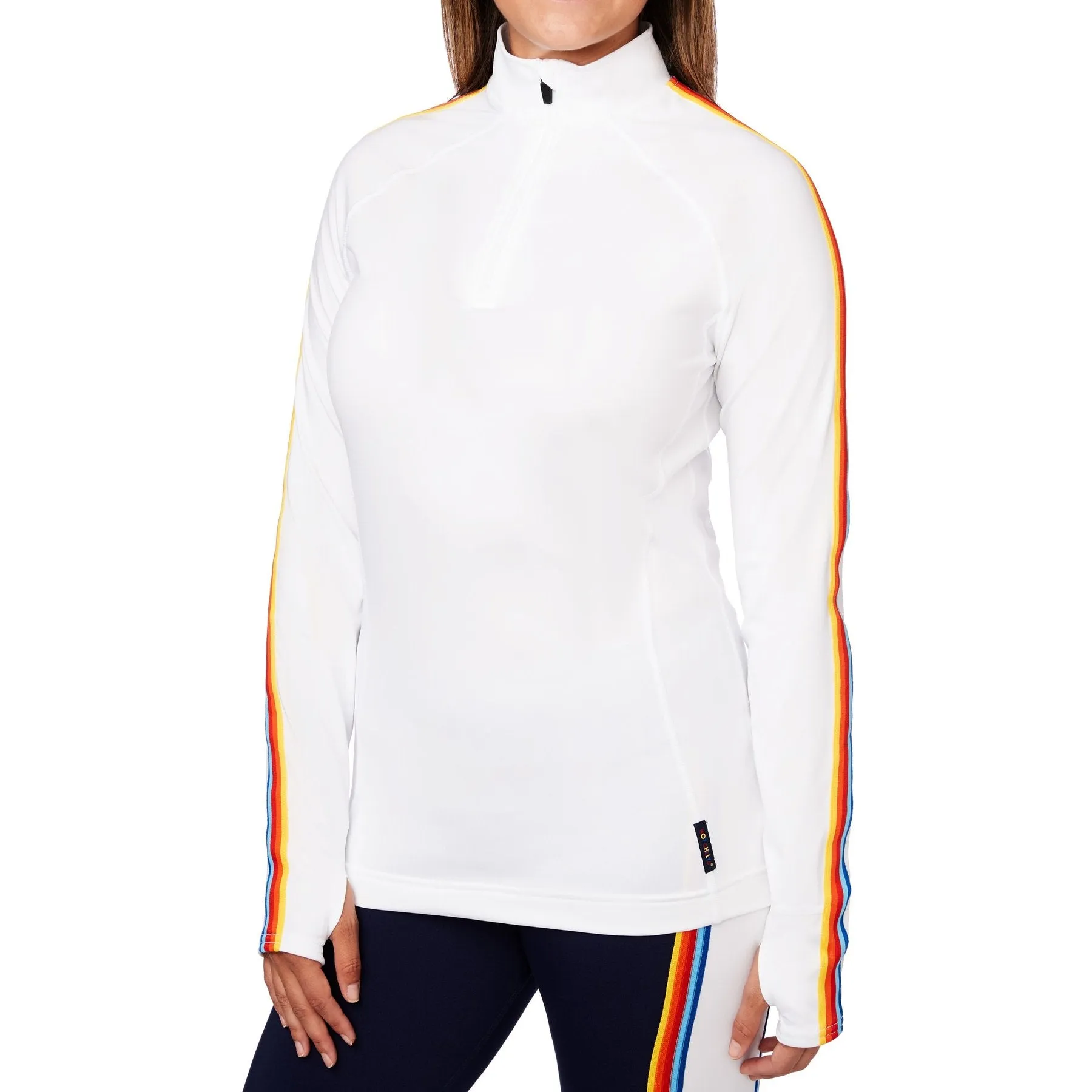 Hot Chillys Womens Micro-Elite Chamois Retro Ski Zip T