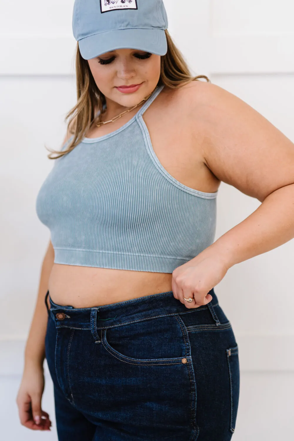 Keep On Moving Cropped Cami in Cornflower