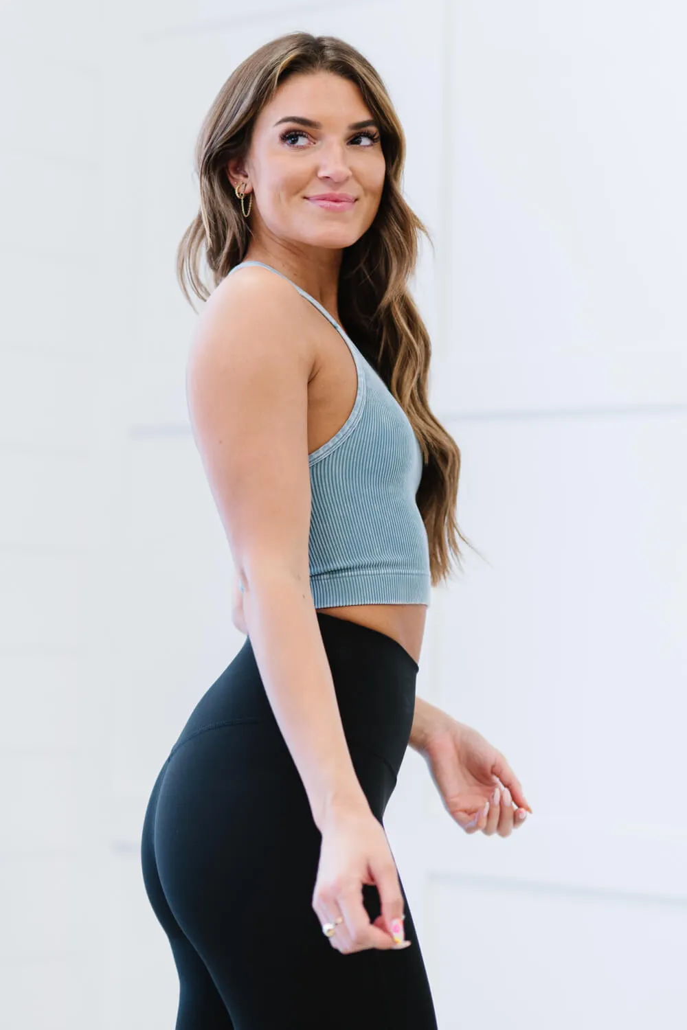 Keep On Moving Cropped Cami in Cornflower