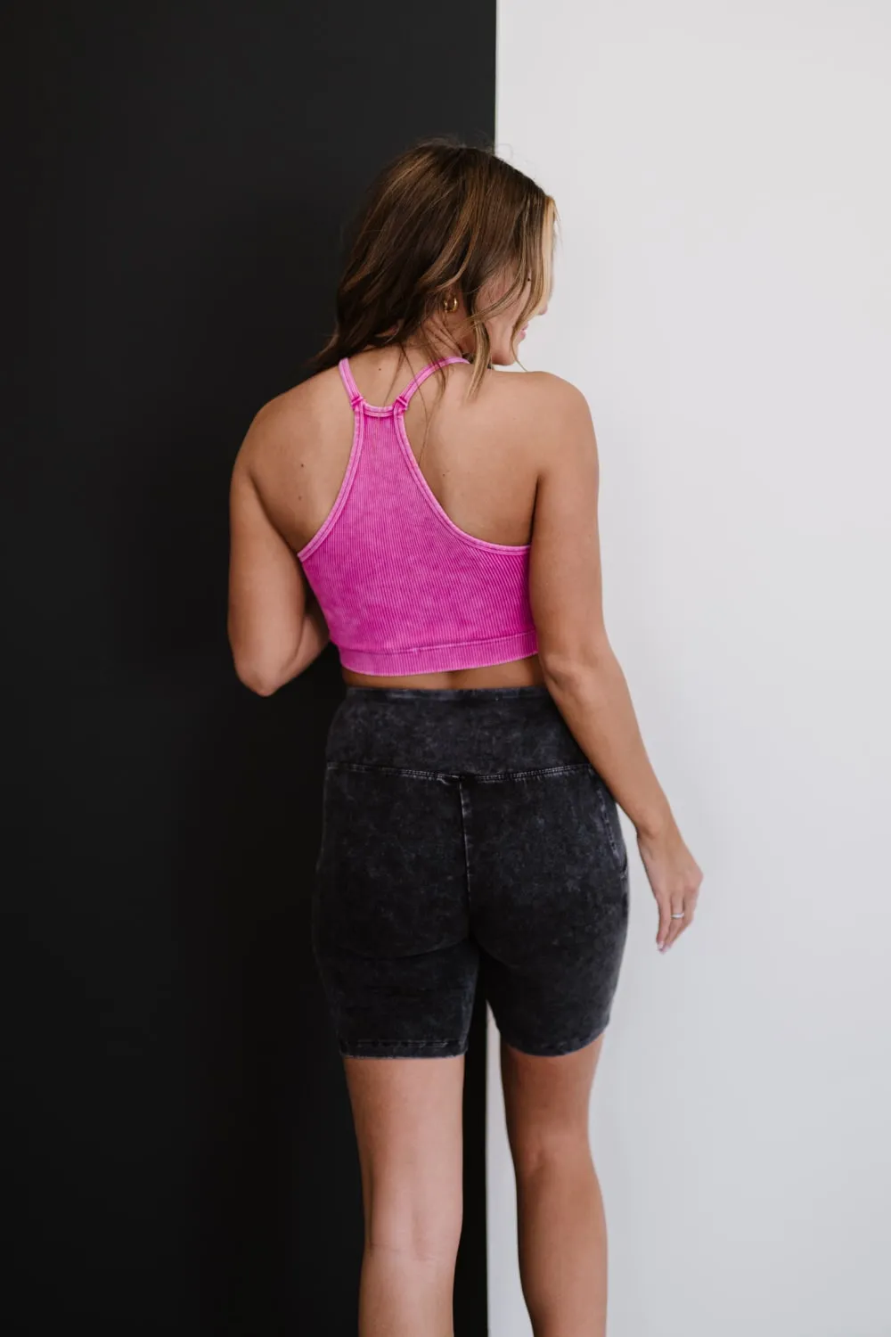 Keep On Moving Cropped Cami in Magenta