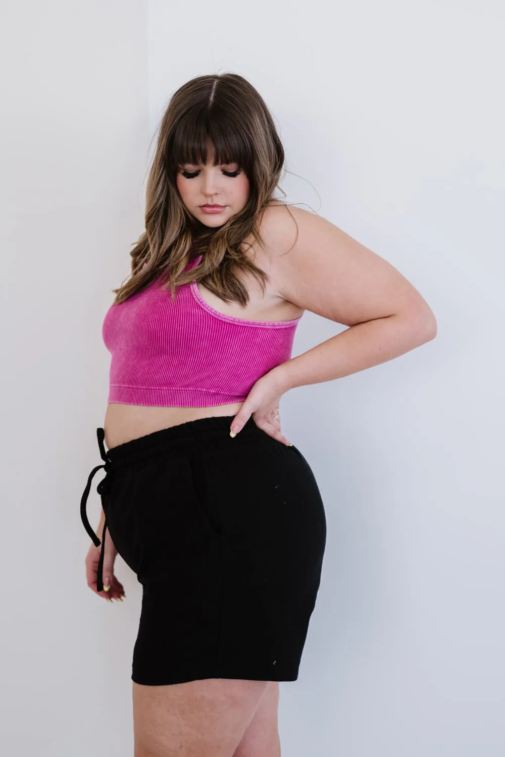 Keep On Moving Cropped Cami in Magenta