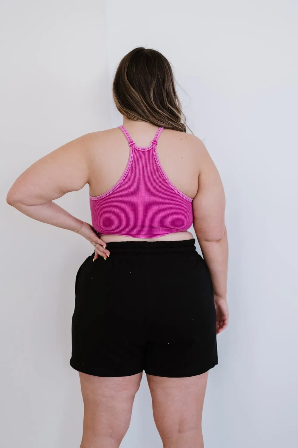 Keep On Moving Cropped Cami in Magenta