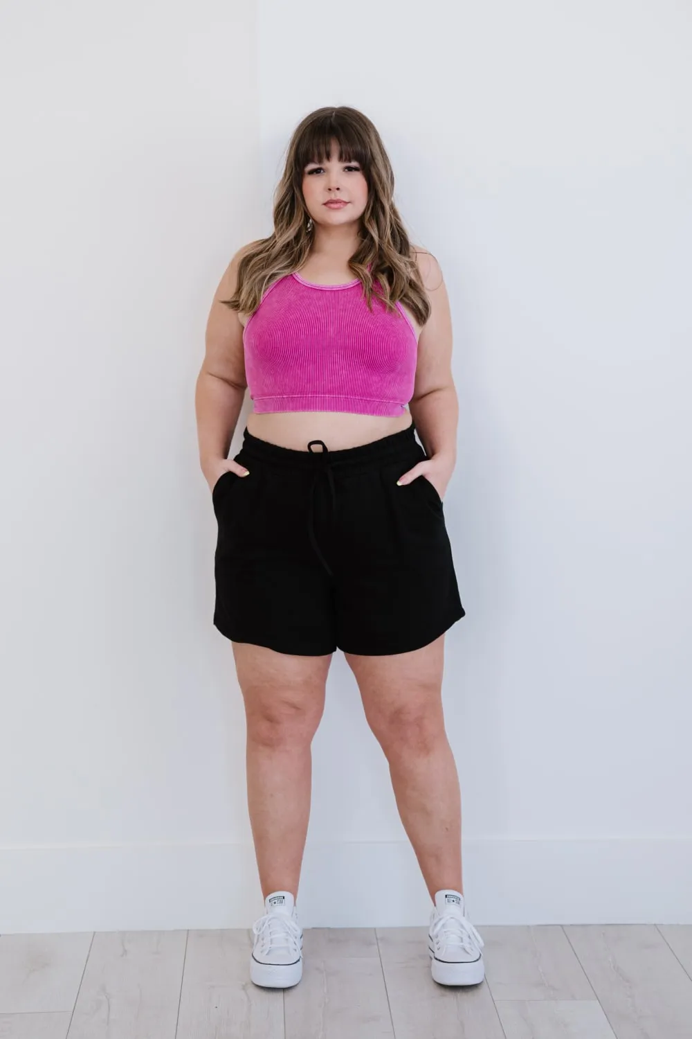 Keep On Moving Cropped Cami in Magenta