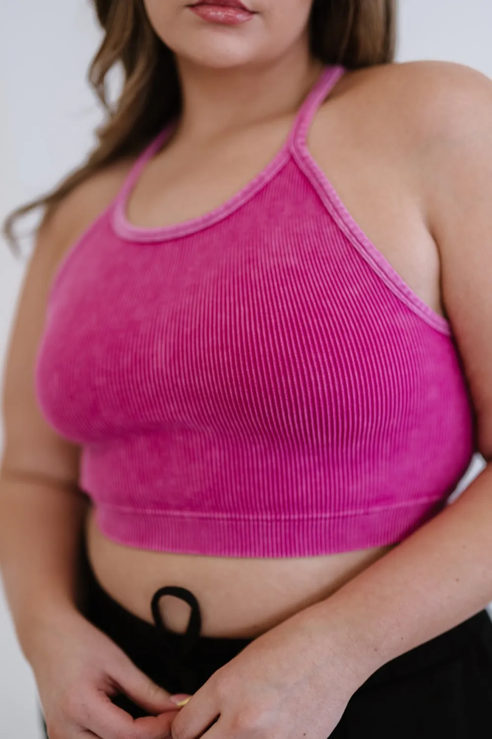 Keep On Moving Cropped Cami in Magenta
