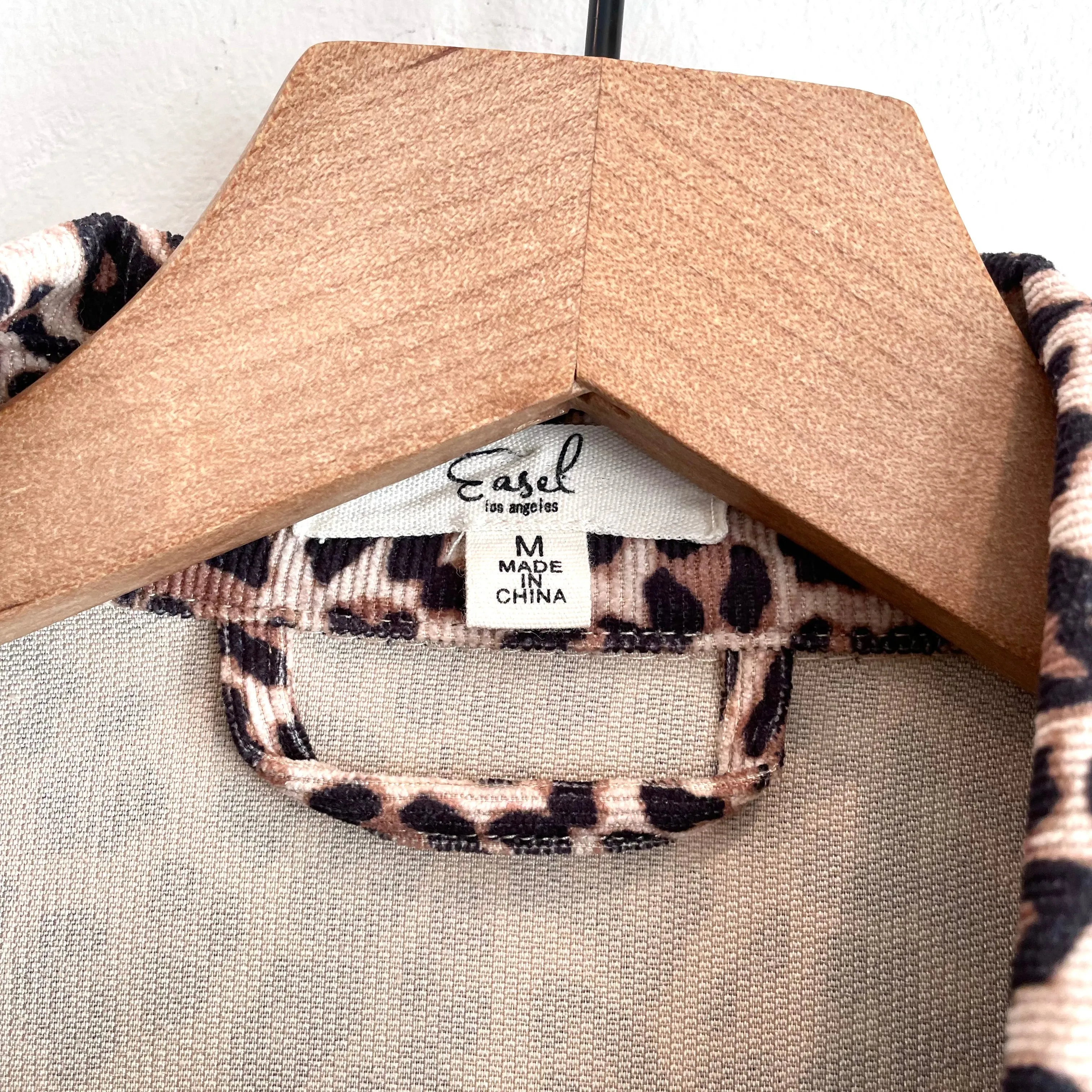 Leopard Corduroy Shirt Jacket