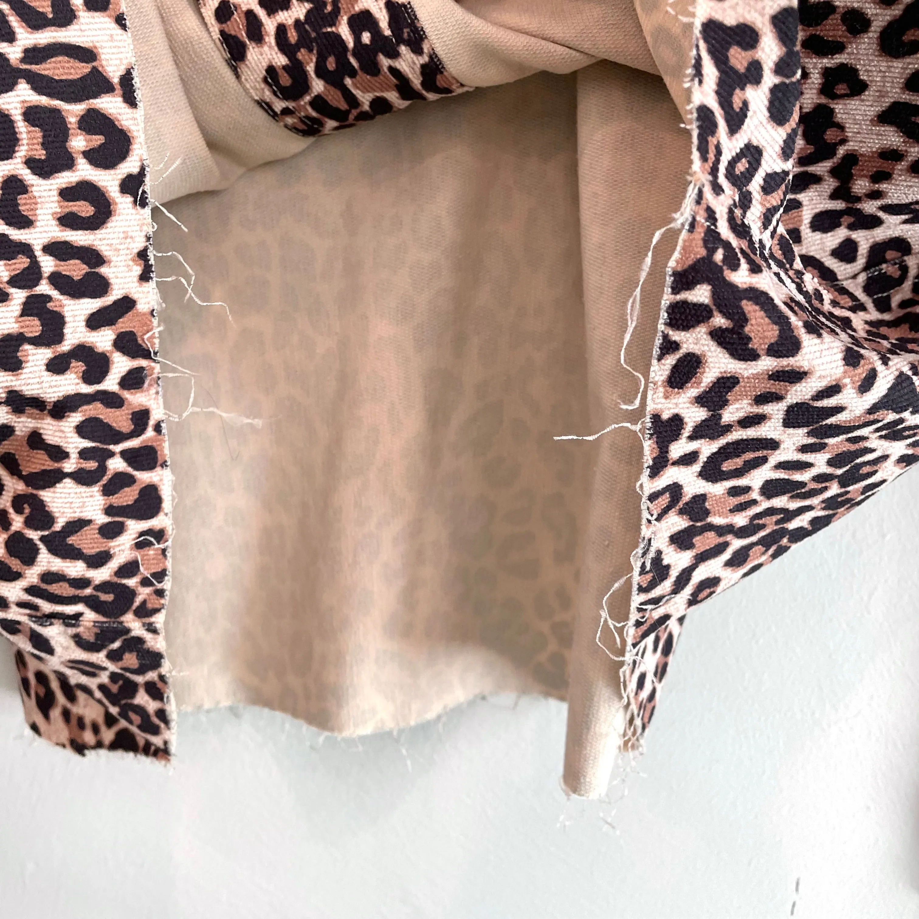 Leopard Corduroy Shirt Jacket