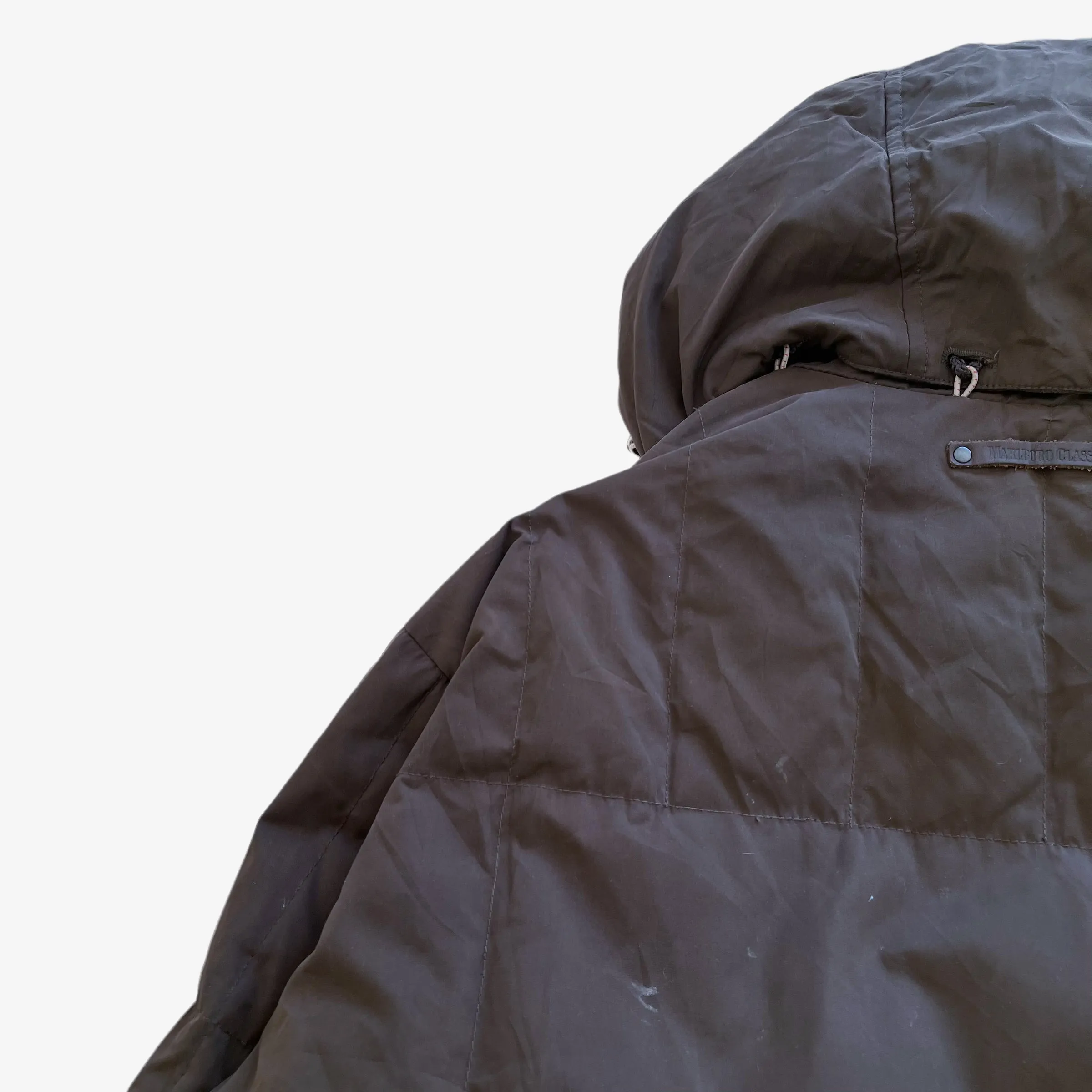 Marlboro Classics Puffer Jacket With Fur Collar & Removable Hood