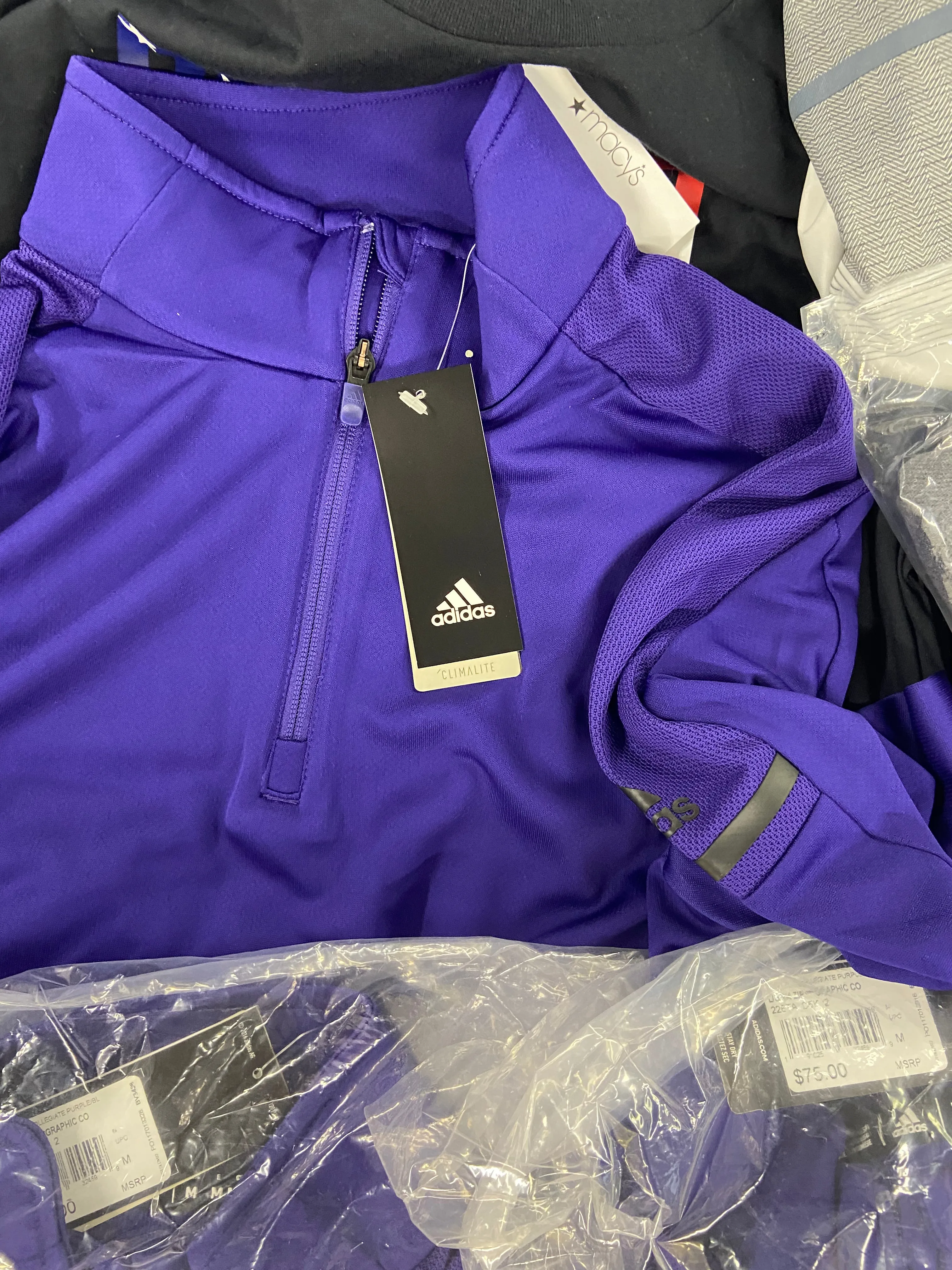 Men's Clothing Tops & Others, Wholesale Lot, NIKE, CALLAWAY, UNDER ARMOUR, ADIDAS, CHAMPION and more 15 items, Shelf Pulls, MSRP $761
