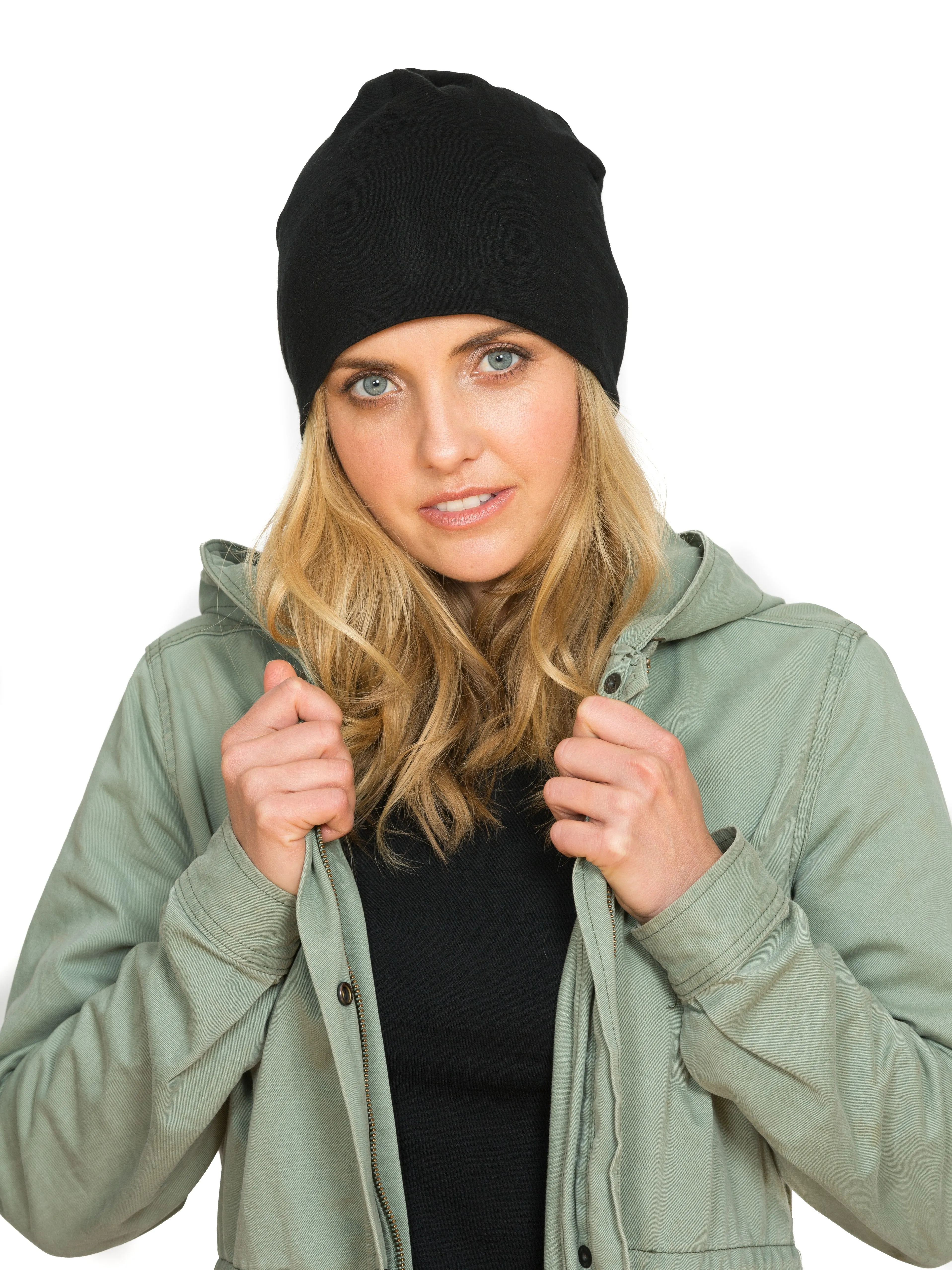 Merino Beanie with Dual-Layer