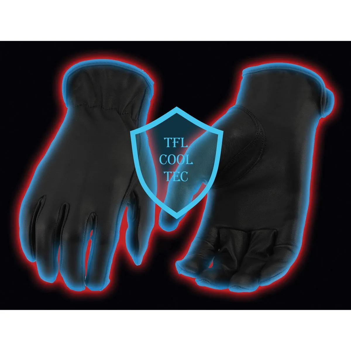 Milwaukee Leather MG7797 Women's Black ‘Cool-Tec’ Leather Motorcycle Rider Unlined Gloves W/ Sinch Wrist Closure