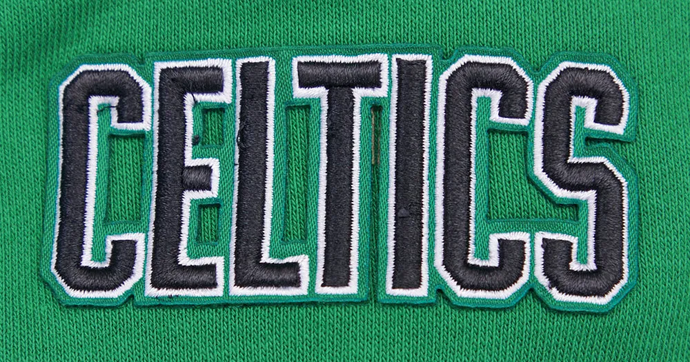 NBA BOSTON CELTICS RETRO CLASSIC WOMEN'S RIB CROPPED PO HOODIE (KELLY GREEN)
